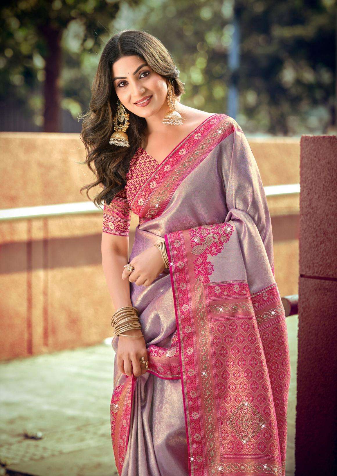 lt fashion presents hansika vol 2 dyed with jharkan work best sarees catalog