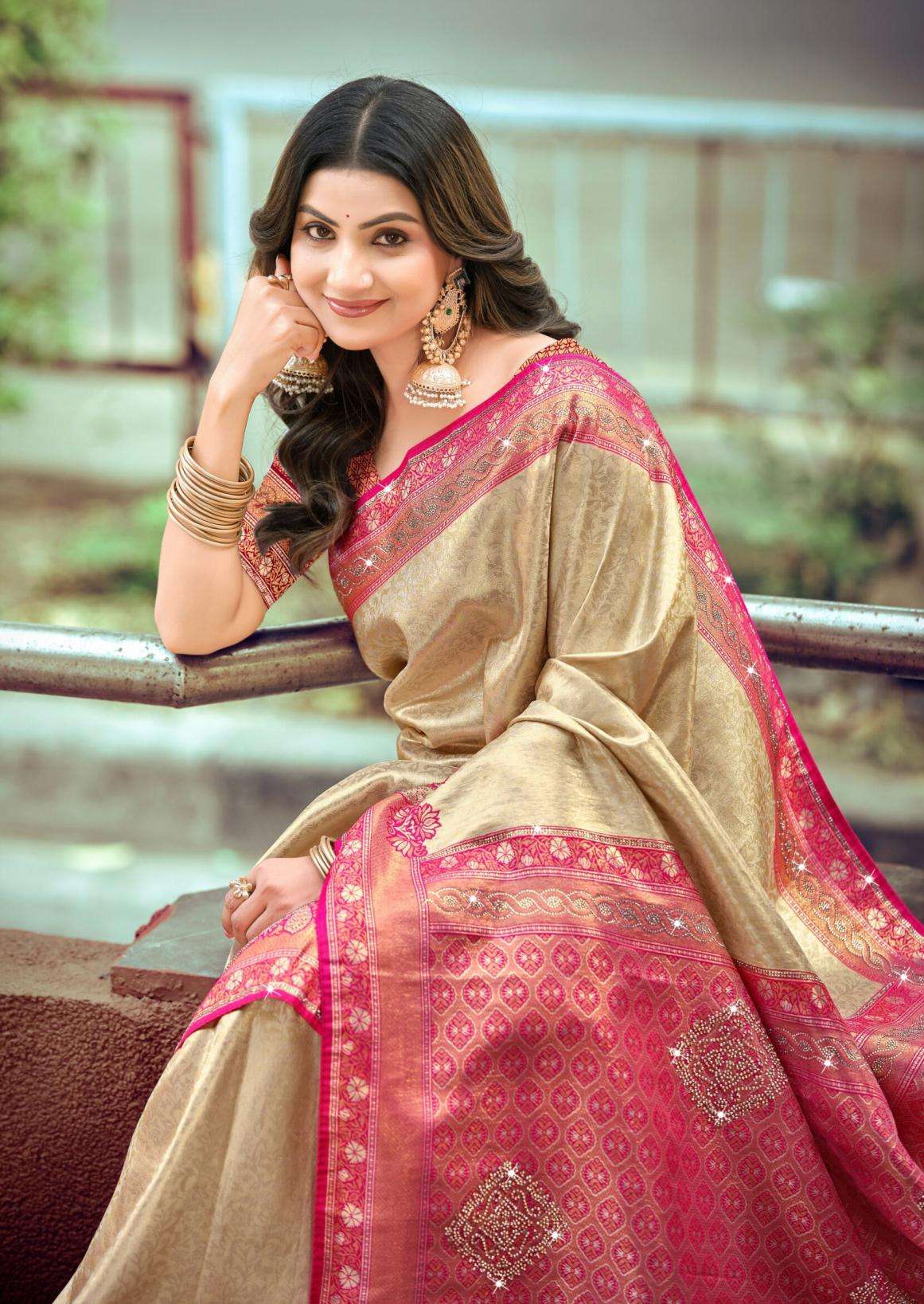 lt fashion presents hansika vol 2 dyed with jharkan work best sarees catalog
