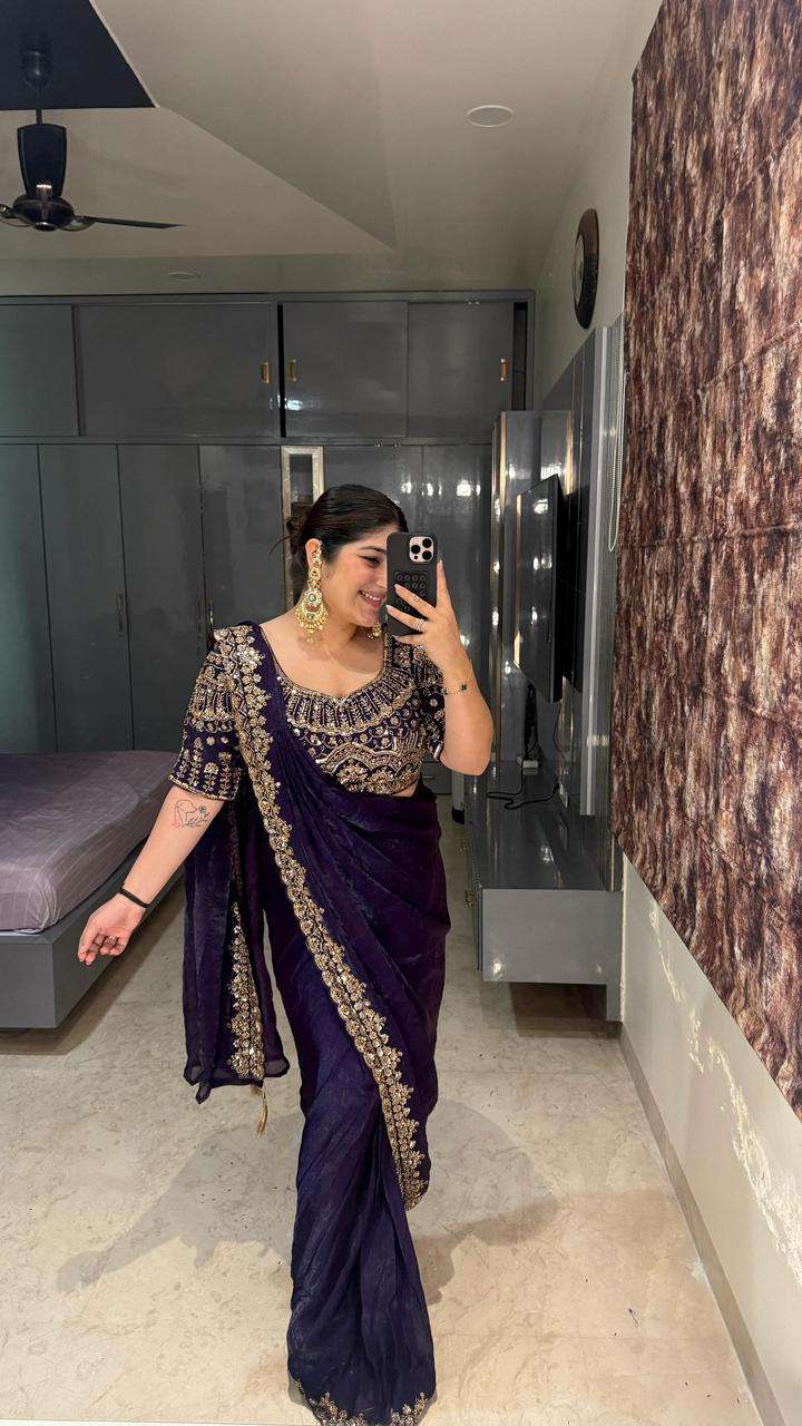 AMOHA A411 COLOUR HEAVY DESINGER READYMADE BLOUSE ONE MINUTES SAREES CATALOG WHOLESALER AND EXPORTERS
