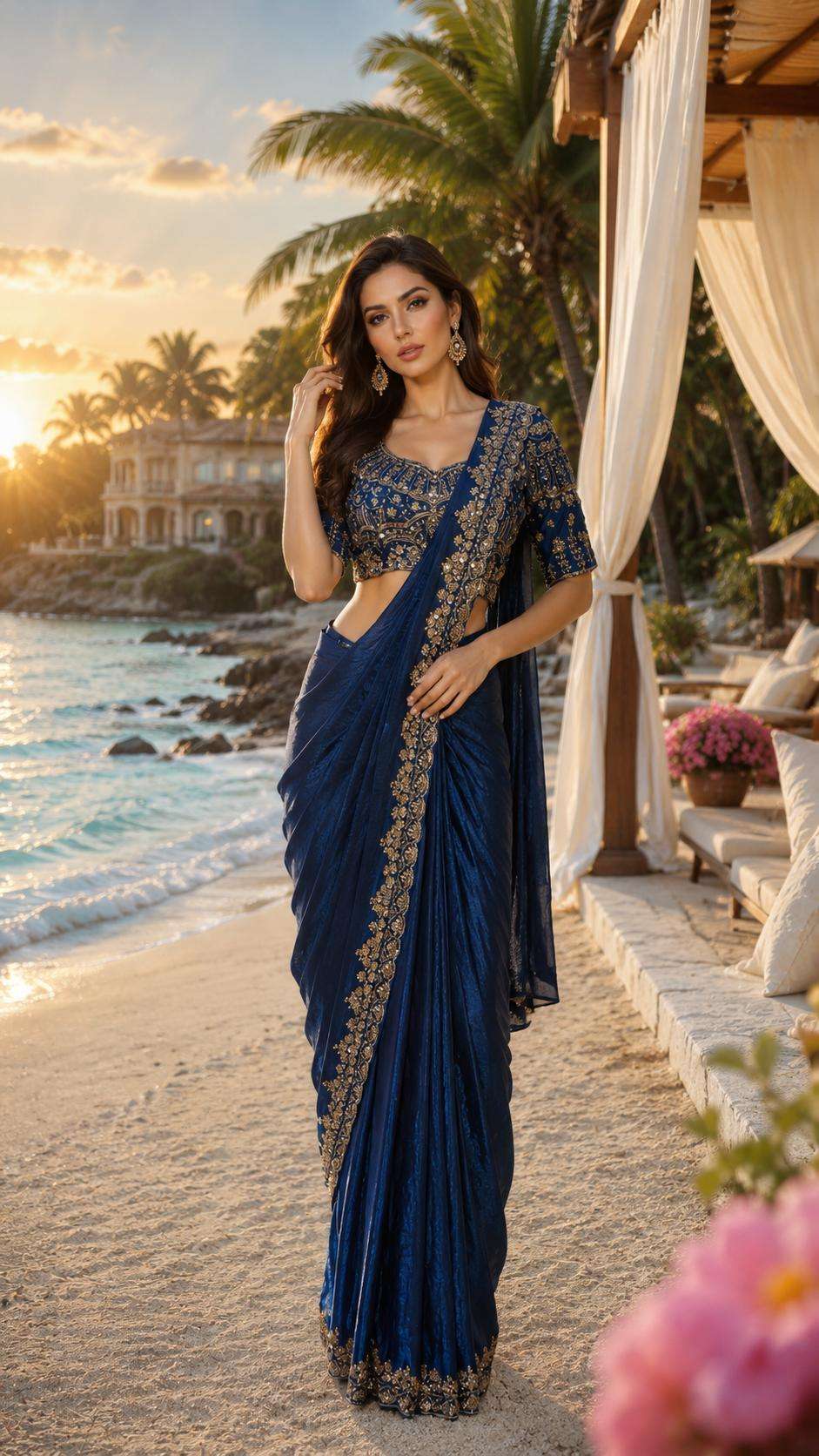 AMOHA A411 COLOUR HEAVY DESINGER READYMADE BLOUSE ONE MINUTES SAREES CATALOG WHOLESALER AND EXPORTERS