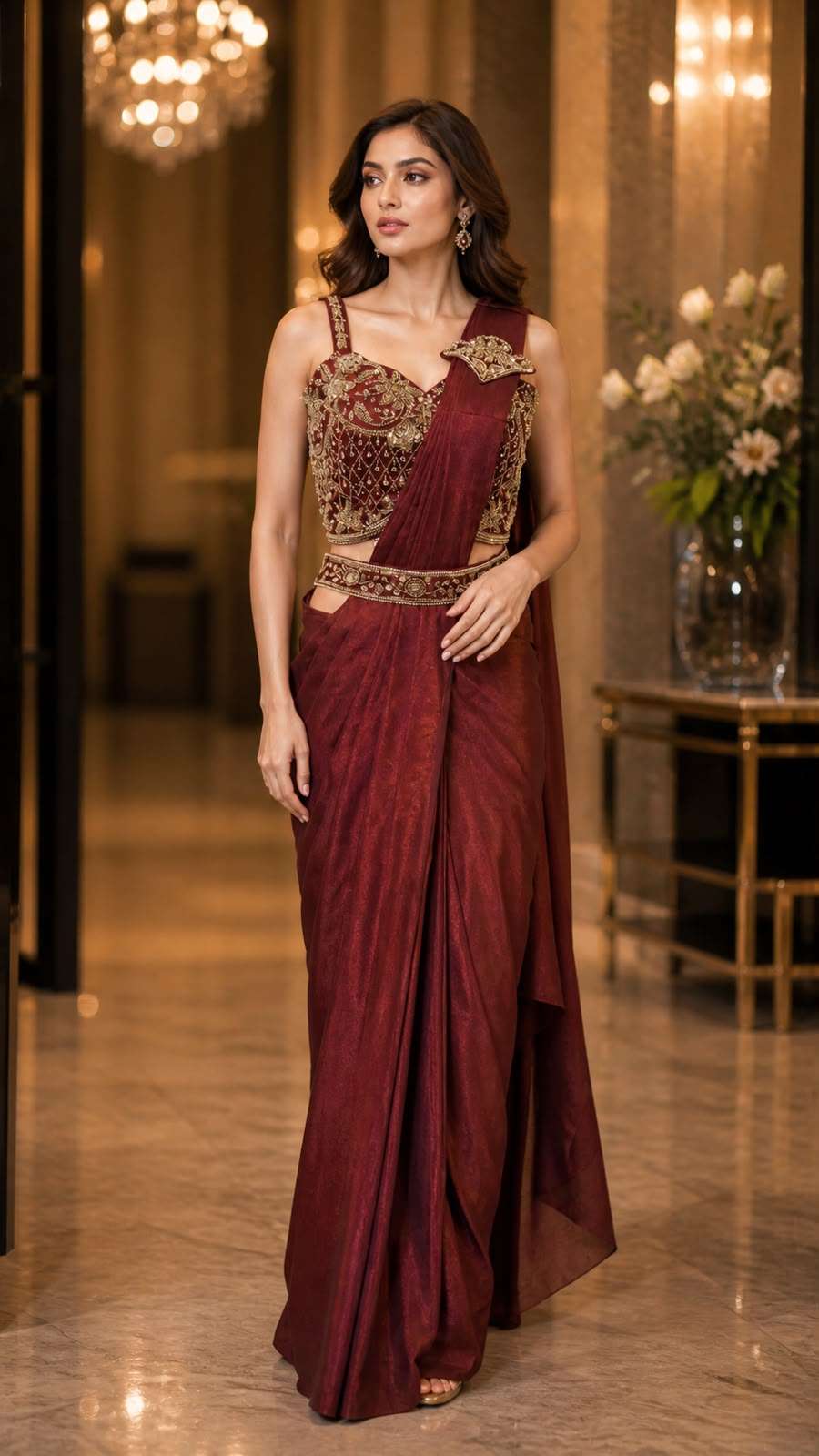 AMOHA A516 COLOUR HEAVY DESINGER READYMADE BLOUSE AND ONE MINUTES SAREES CATALOG WHOLESALER AND EXPORTERS