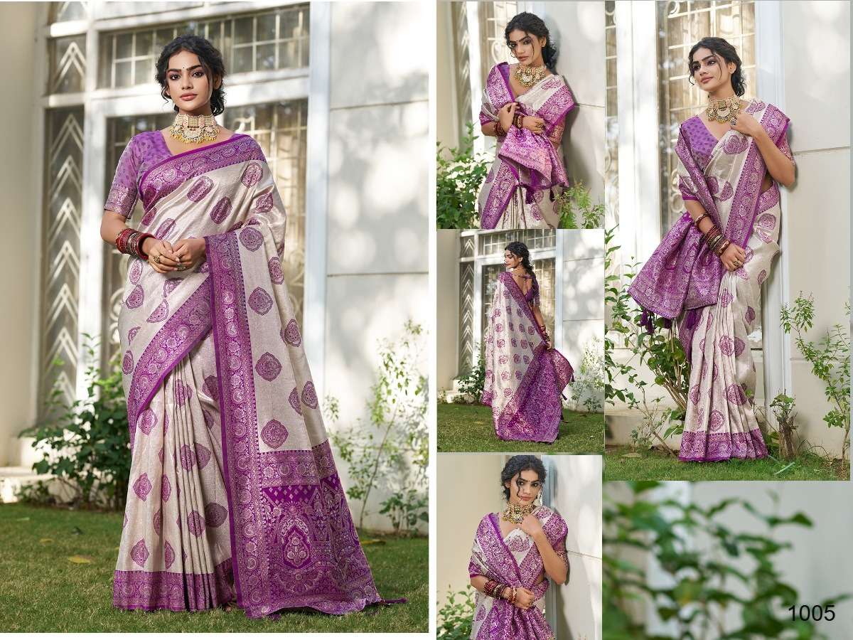 ASTITA PRESENT Kundan Silk SOUTH INDIAN STYLE SILK SAREES CATALOG WHOLESALER AND EXPORTERS