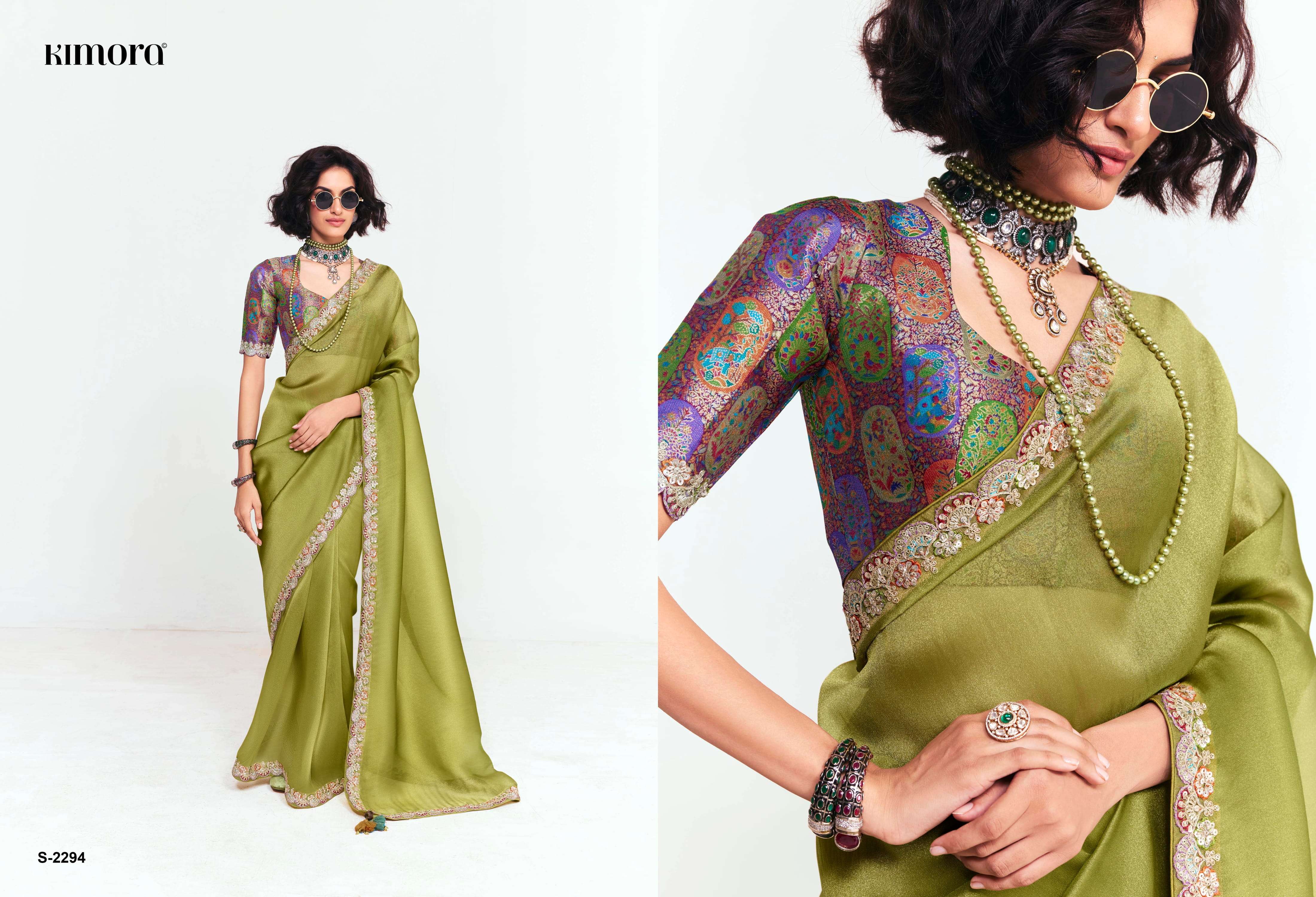 KIMORA PRESENTS DEEVANGI DESIGER PARTYWEAR SAREES CATALOG WHOLESALER AND EXPORTERS IN SURAT