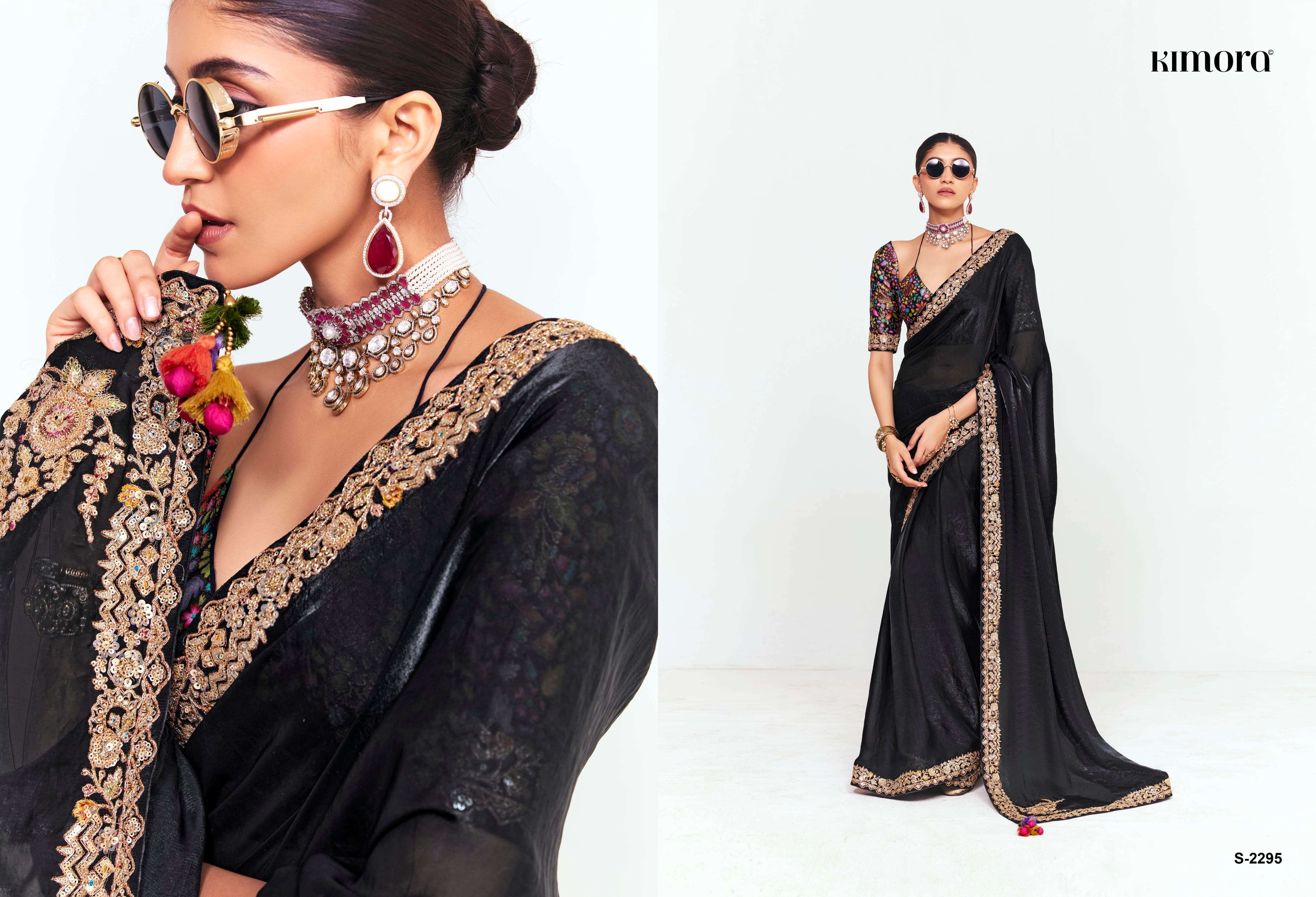 KIMORA PRESENTS DEEVANGI DESIGER PARTYWEAR SAREES CATALOG WHOLESALER AND EXPORTERS IN SURAT