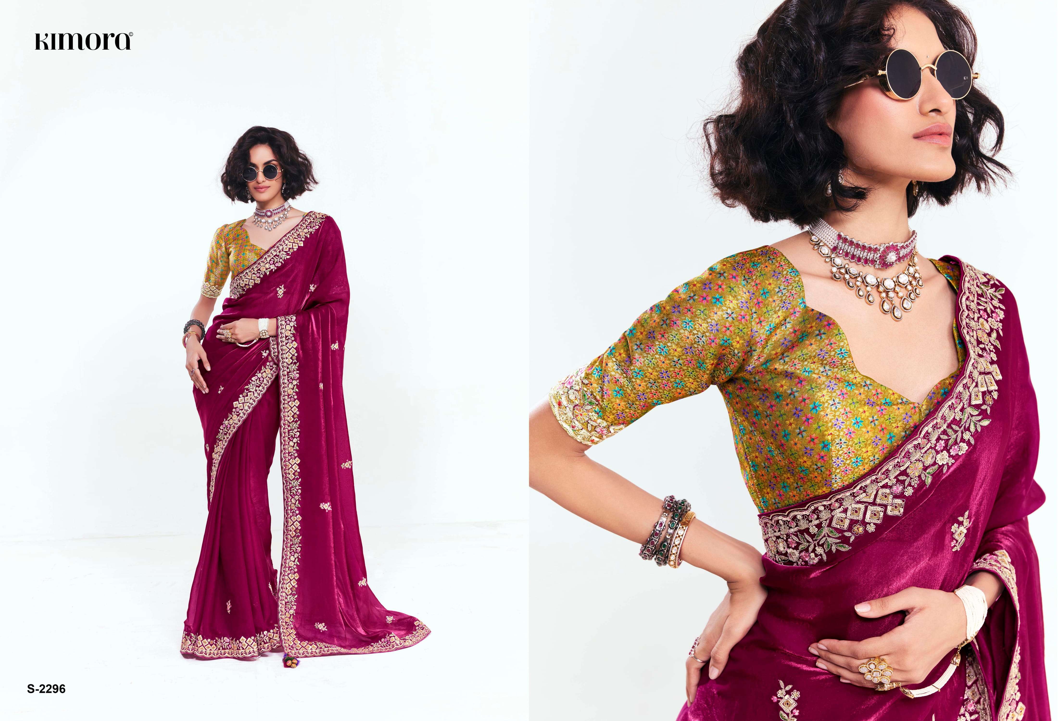 KIMORA PRESENTS DEEVANGI DESIGER PARTYWEAR SAREES CATALOG WHOLESALER AND EXPORTERS IN SURAT