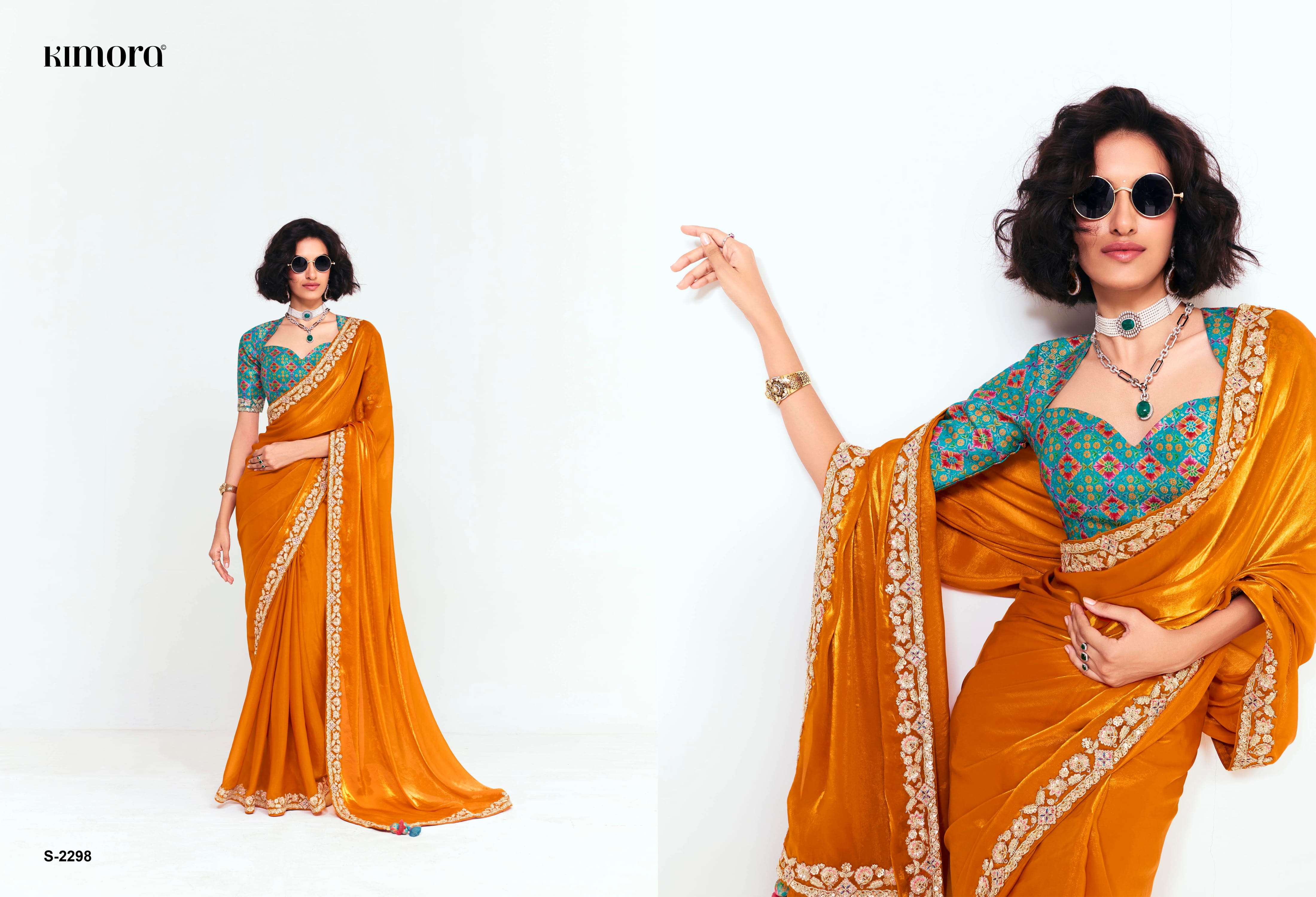 KIMORA PRESENTS DEEVANGI DESIGER PARTYWEAR SAREES CATALOG WHOLESALER AND EXPORTERS IN SURAT