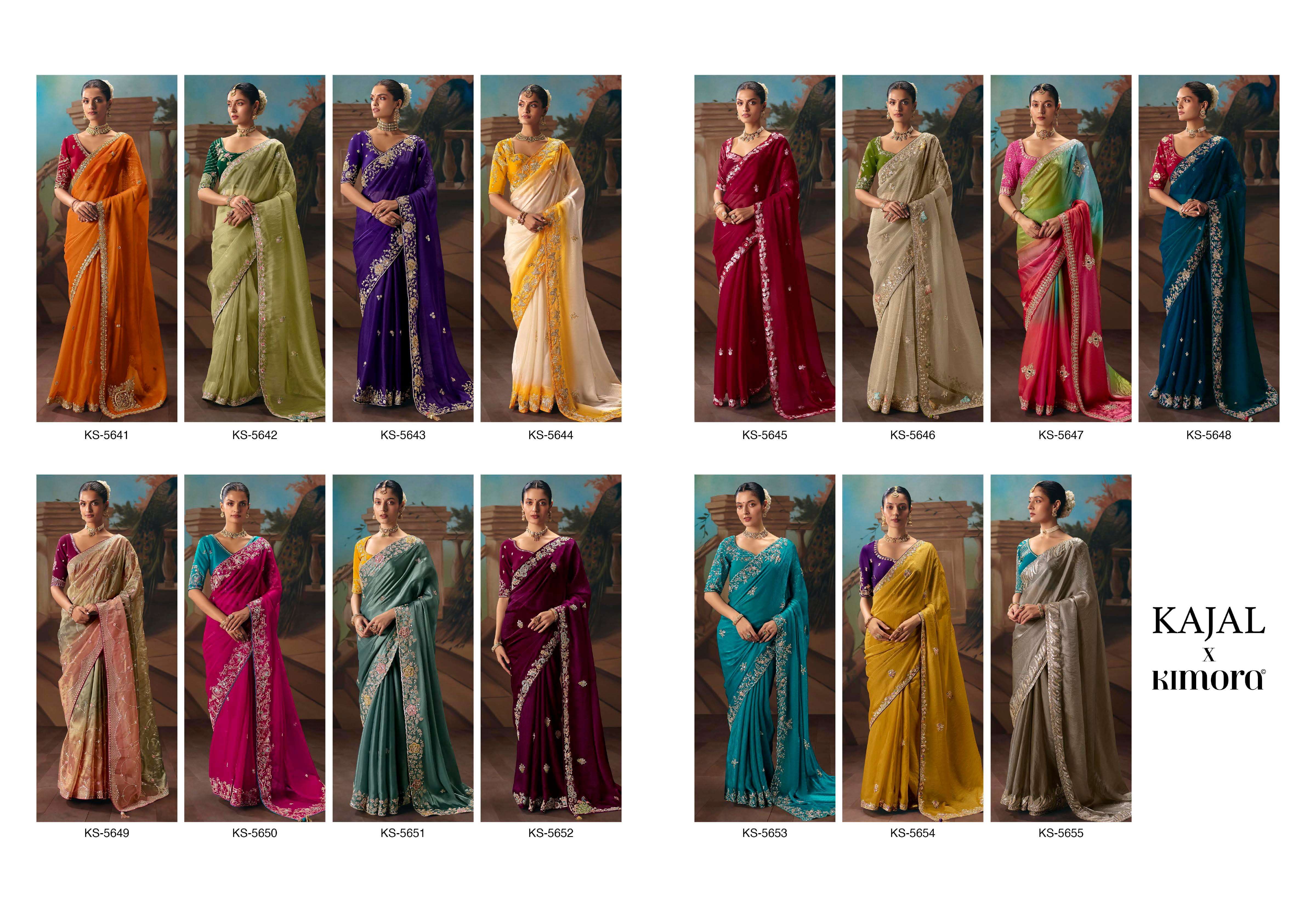 KIMORA -PRESENTS KAJAL VOL -18 DESINGER WEDDING WEAR AND FUNCTION WEAR SAREES CATALOG WHOLESALER AND EXPORTERS