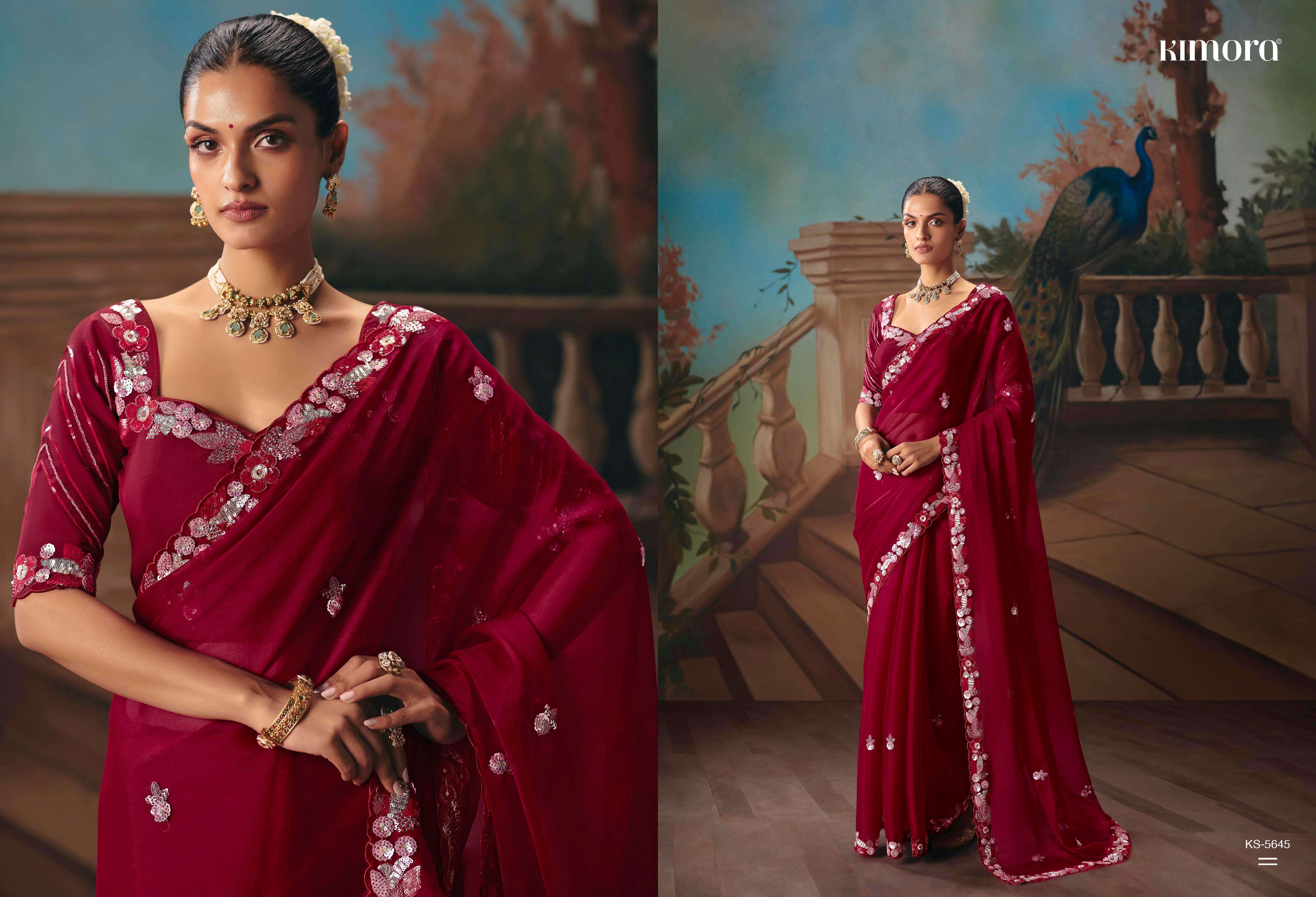 KIMORA -PRESENTS KAJAL VOL -18 DESINGER WEDDING WEAR AND FUNCTION WEAR SAREES CATALOG WHOLESALER AND EXPORTERS