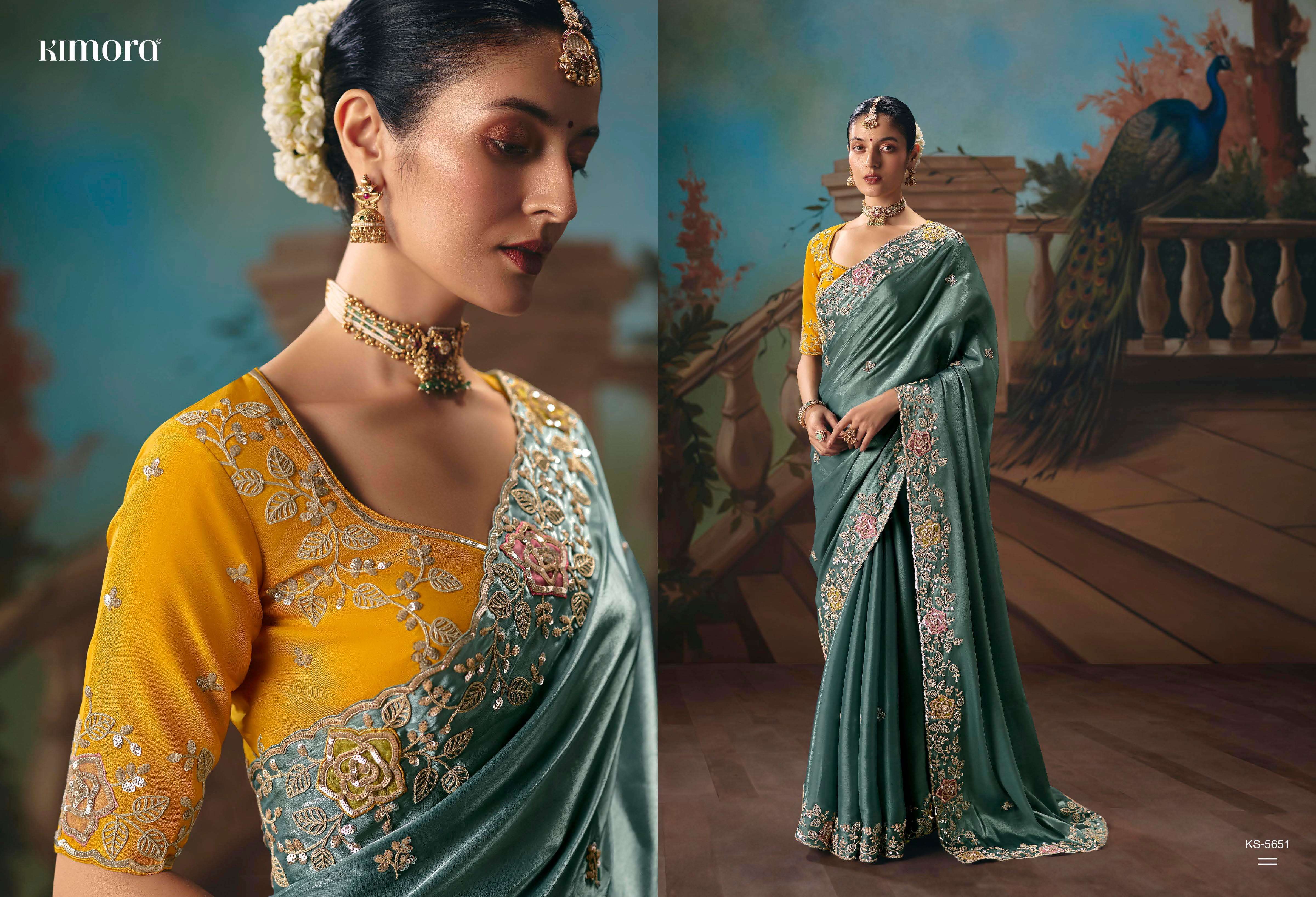 KIMORA -PRESENTS KAJAL VOL -18 DESINGER WEDDING WEAR AND FUNCTION WEAR SAREES CATALOG WHOLESALER AND EXPORTERS