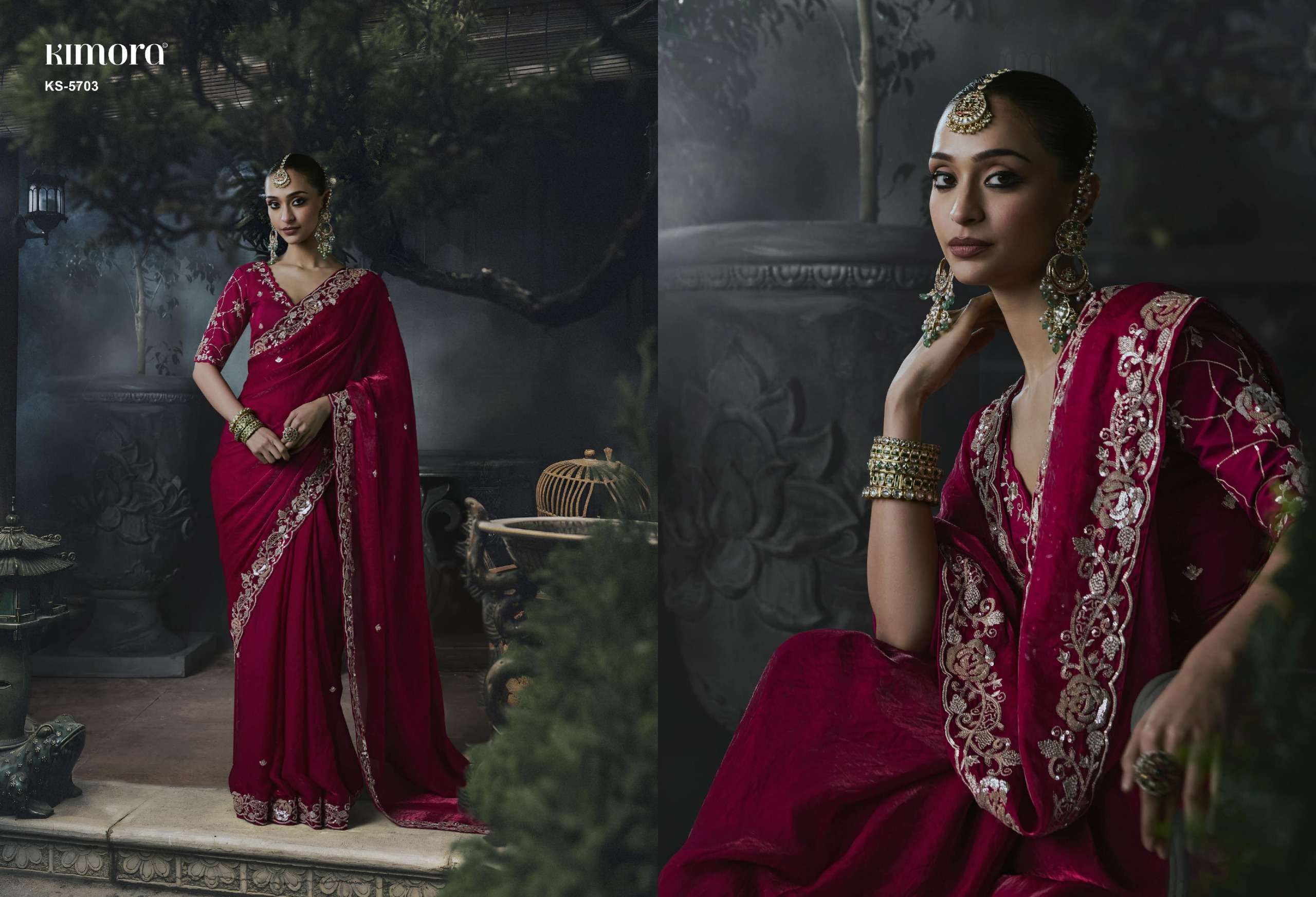  KIMORA PRESENTS KAJAL VOL-19 DESIGNER INDIAN PARTYWEAR SAREES CATALOG WHOLESALER AND EXPORTERS