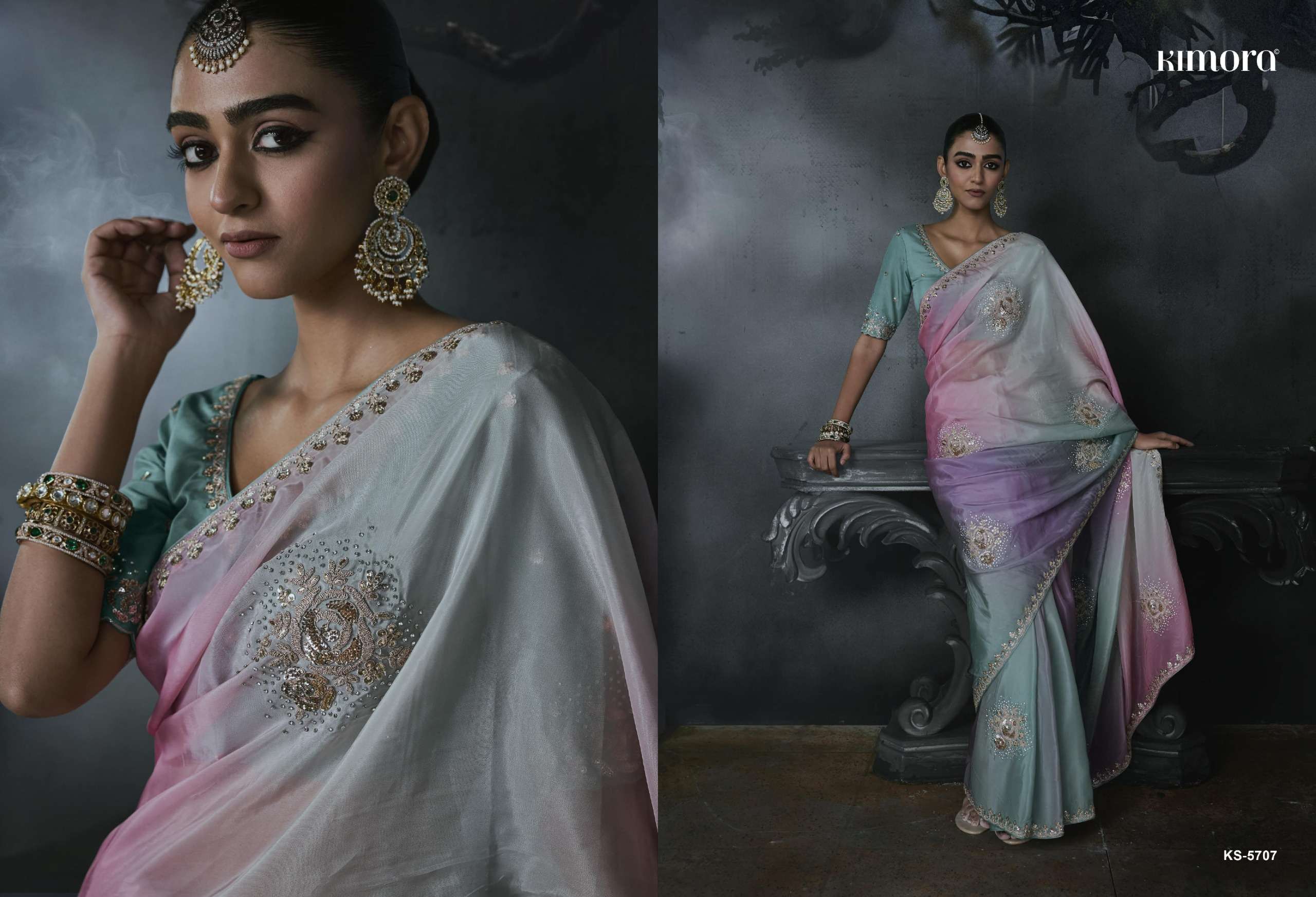  KIMORA PRESENTS KAJAL VOL-19 DESIGNER INDIAN PARTYWEAR SAREES CATALOG WHOLESALER AND EXPORTERS