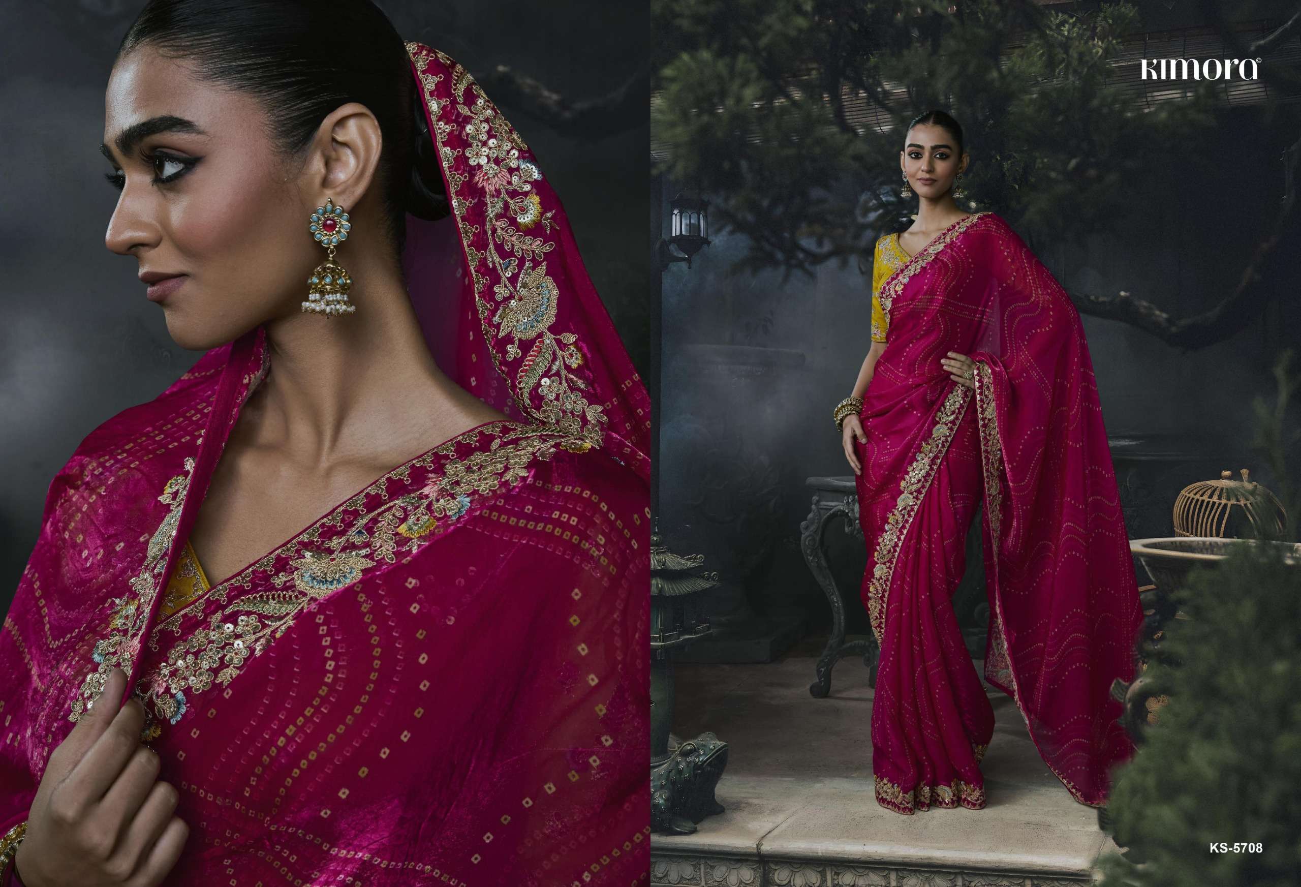  KIMORA PRESENTS KAJAL VOL-19 DESIGNER INDIAN PARTYWEAR SAREES CATALOG WHOLESALER AND EXPORTERS