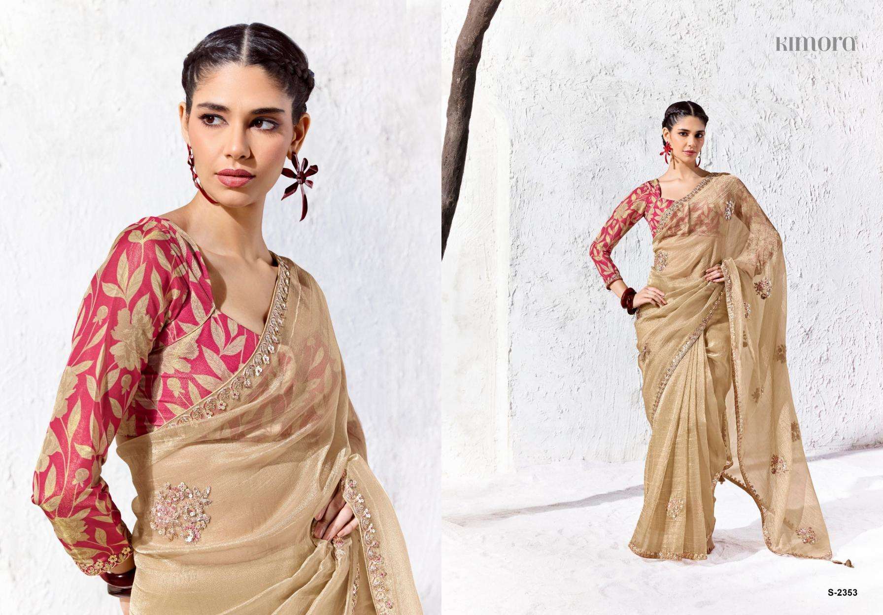 KIMORA PRESENTS RANGAT VOL-5 DESIGNER PARTYWEAR SAREES CATALOG WHOLESALER AND EXPORTERS