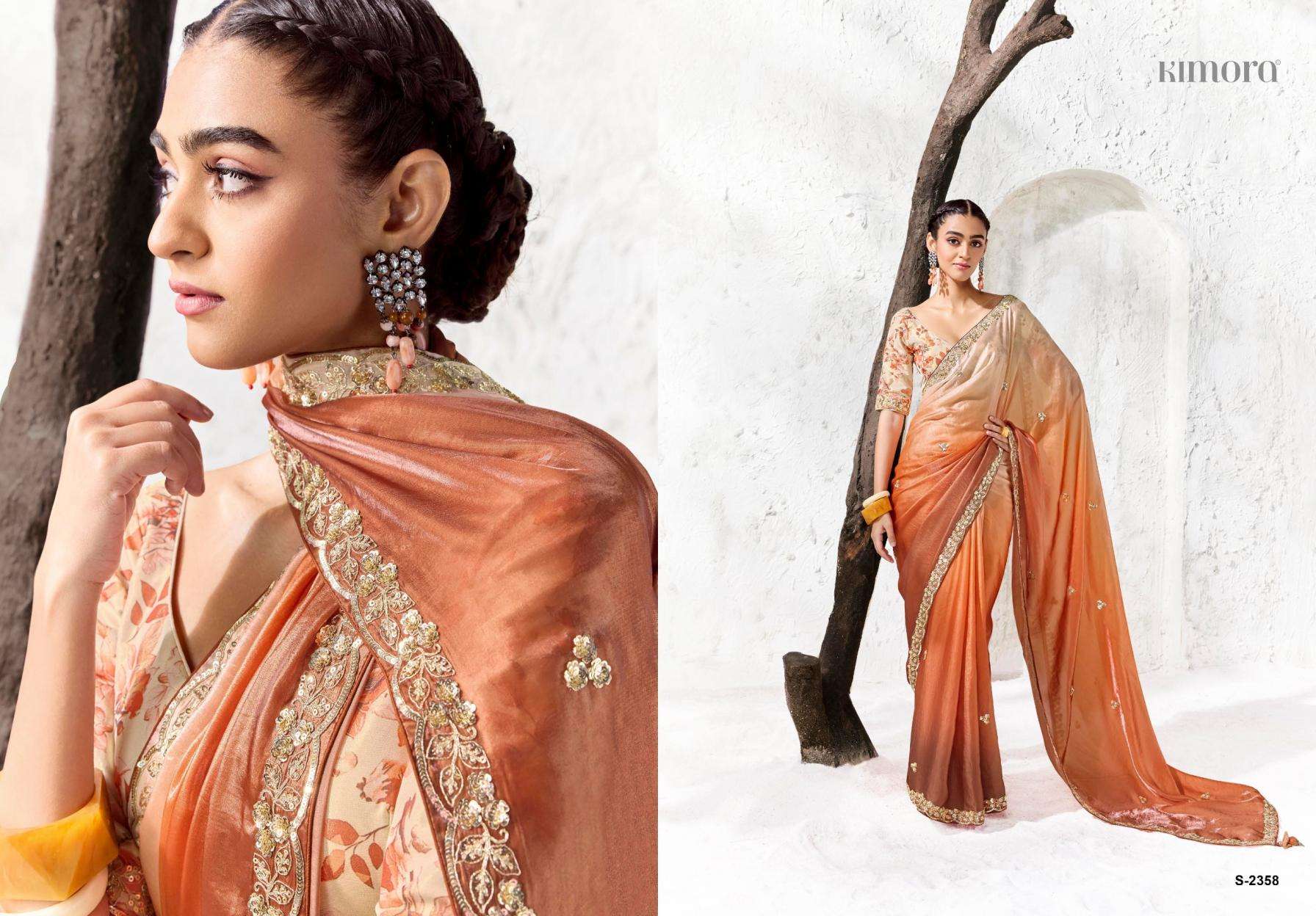 KIMORA PRESENTS RANGAT VOL-5 DESIGNER PARTYWEAR SAREES CATALOG WHOLESALER AND EXPORTERS