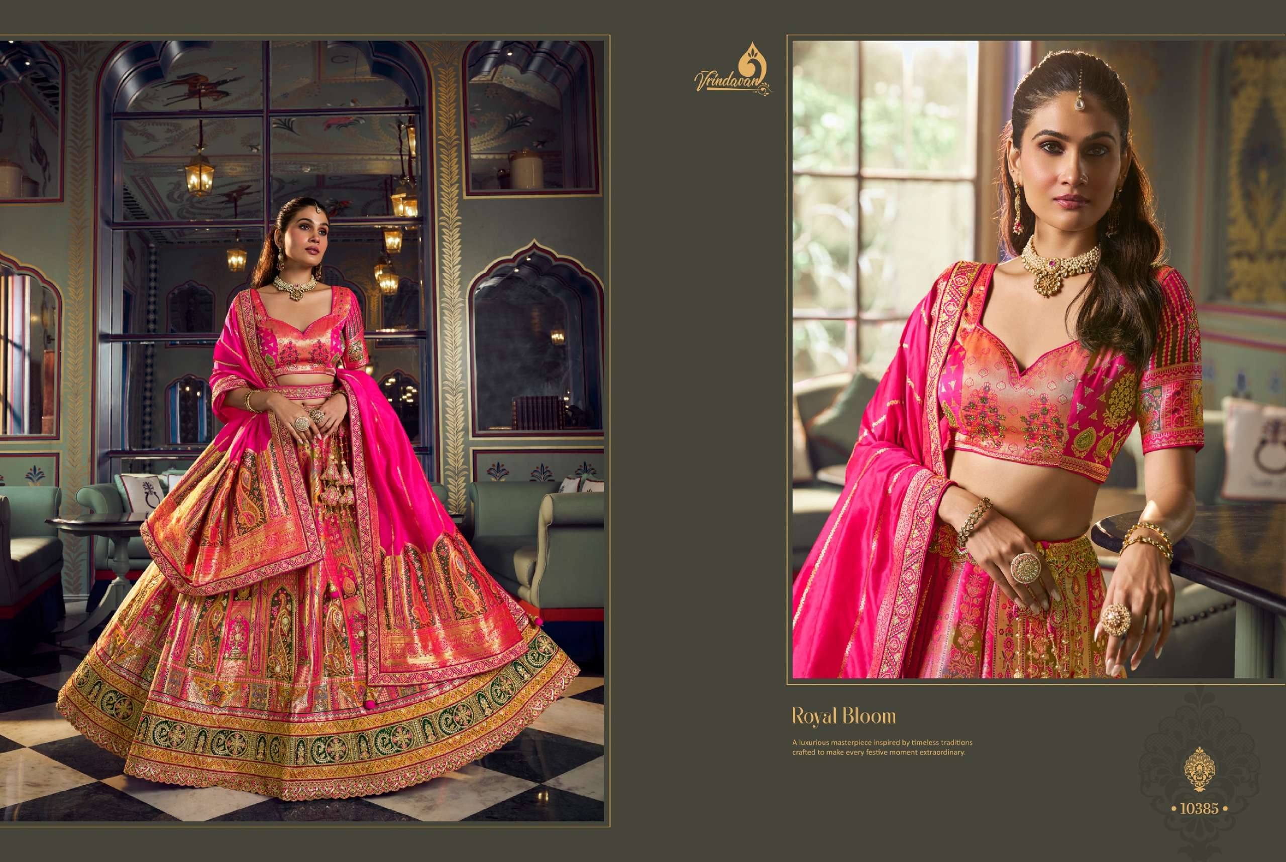 ROYAL PRESENTS Vrindavan Vol 73 PREMIUM BANARASI SILK WEDDING WEAR LEHENGA CHOLI CATALOG WHOLESALER AND EXPORTS