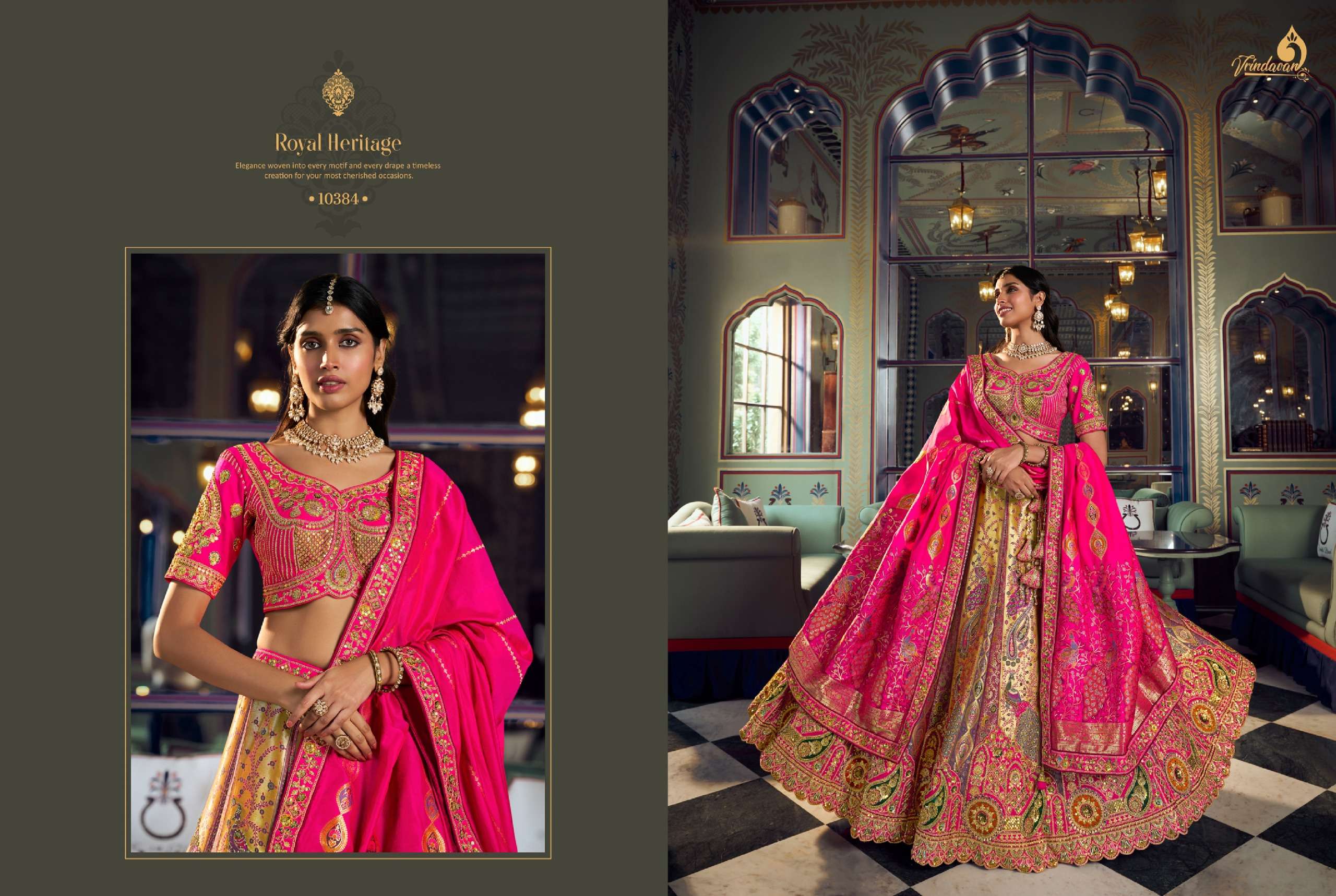 ROYAL PRESENTS Vrindavan Vol 73 PREMIUM BANARASI SILK WEDDING WEAR LEHENGA CHOLI CATALOG WHOLESALER AND EXPORTS