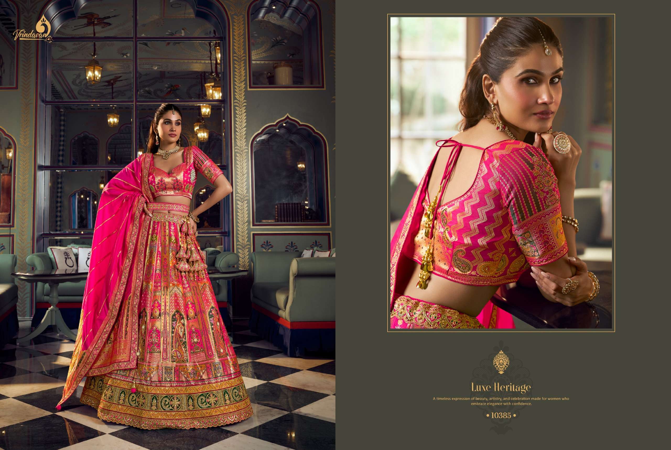 ROYAL PRESENTS Vrindavan Vol 73 PREMIUM BANARASI SILK WEDDING WEAR LEHENGA CHOLI CATALOG WHOLESALER AND EXPORTS