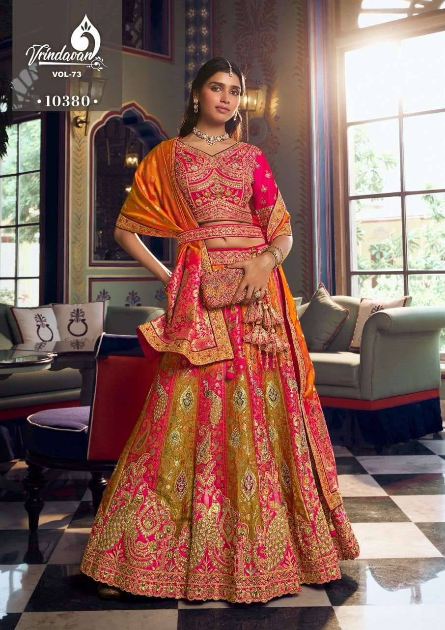 ROYAL PRESENTS Vrindavan Vol 73 PREMIUM BANARASI SILK WEDDING WEAR LEHENGA CHOLI CATALOG WHOLESALER AND EXPORTS