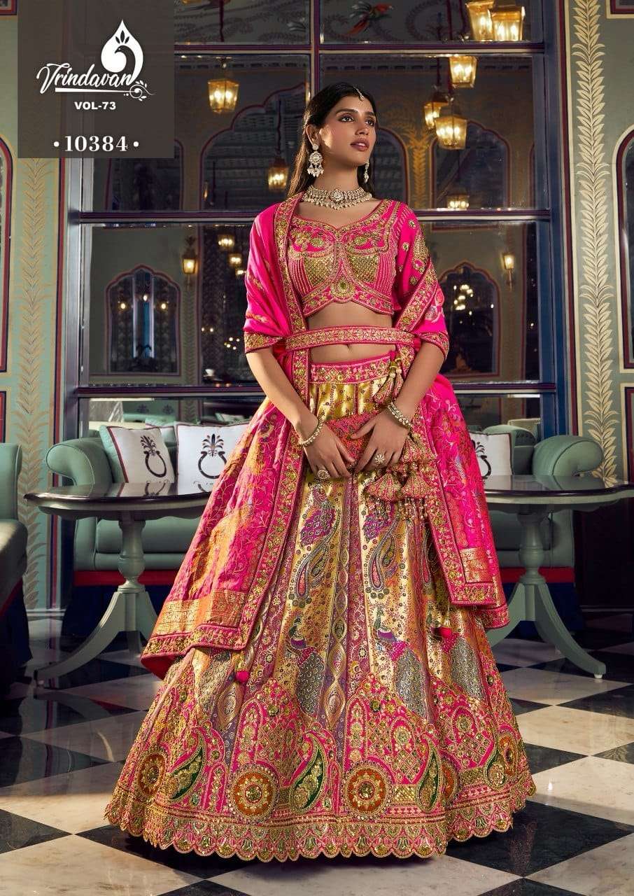 ROYAL PRESENTS Vrindavan Vol 73 PREMIUM BANARASI SILK WEDDING WEAR LEHENGA CHOLI CATALOG WHOLESALER AND EXPORTS