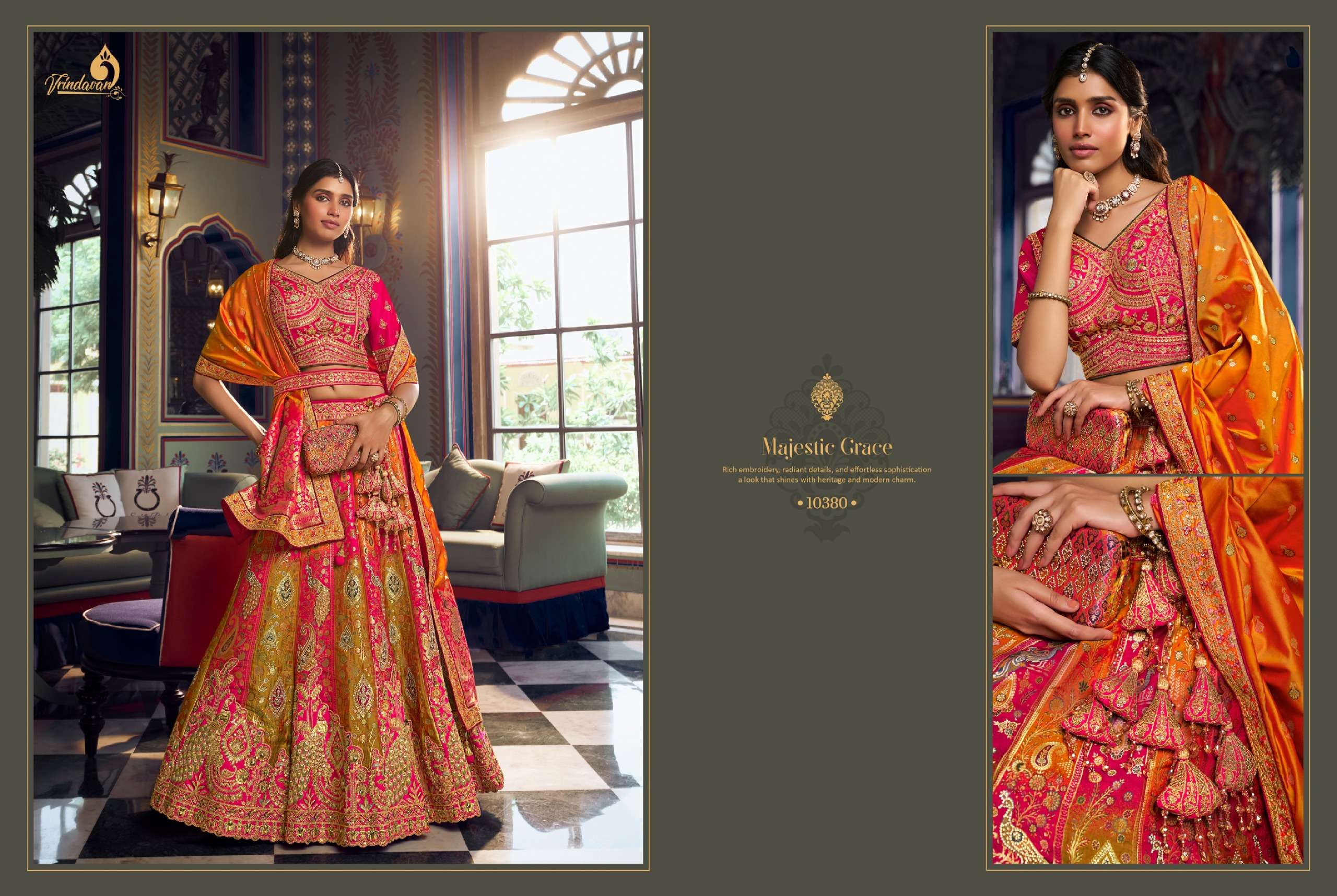 ROYAL PRESENTS Vrindavan Vol 73 PREMIUM BANARASI SILK WEDDING WEAR LEHENGA CHOLI CATALOG WHOLESALER AND EXPORTS