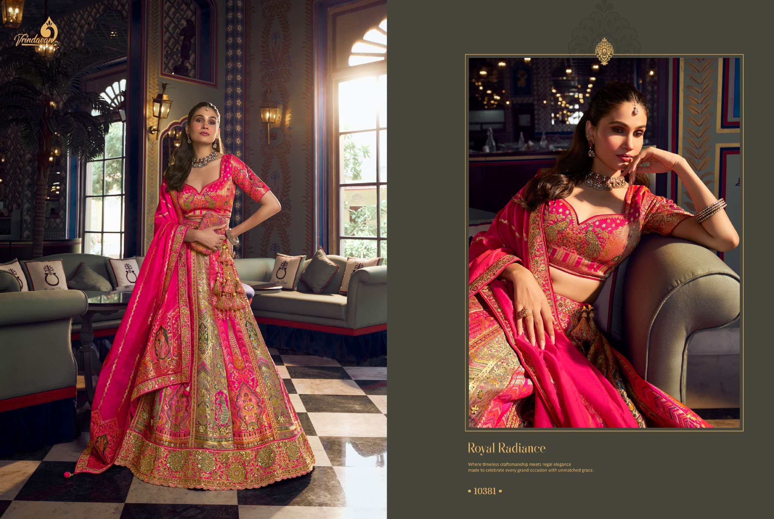 ROYAL PRESENTS Vrindavan Vol 73 PREMIUM BANARASI SILK WEDDING WEAR LEHENGA CHOLI CATALOG WHOLESALER AND EXPORTS