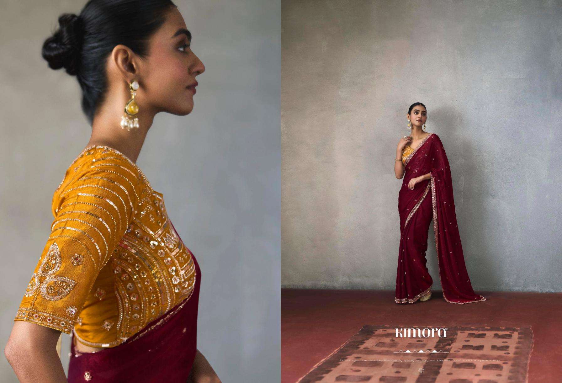 kimora presents i con vol 37 lightweight silk festive wear fancy sarees catalog collection