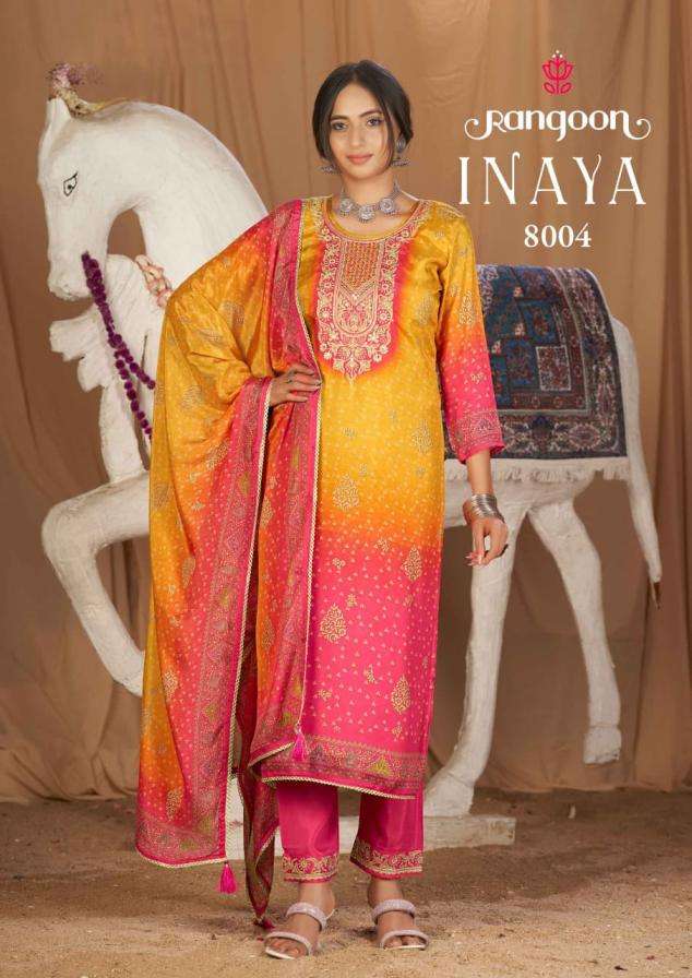 rangoon inaya attractive muslin aari work readymade 3pcs catalog