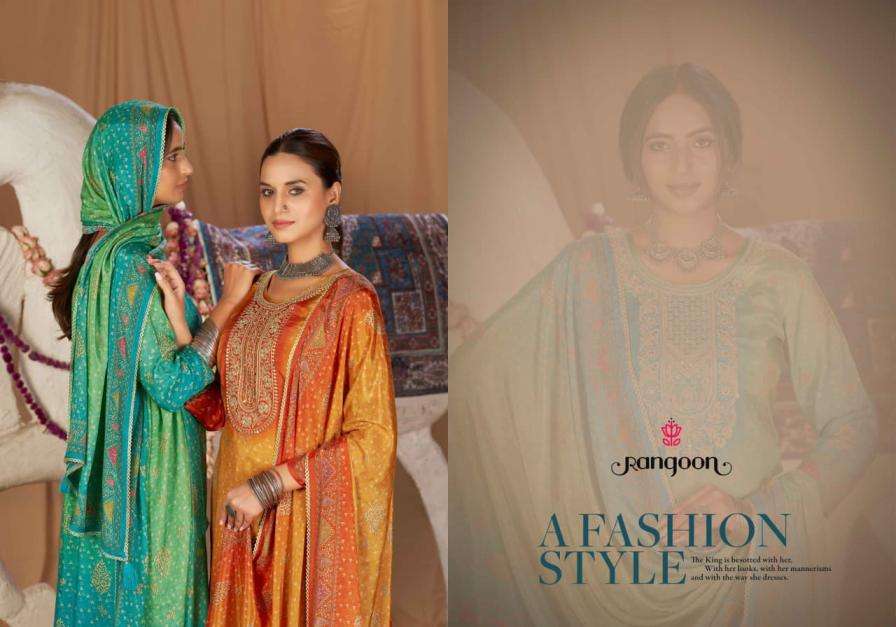 rangoon inaya attractive muslin aari work readymade 3pcs catalog