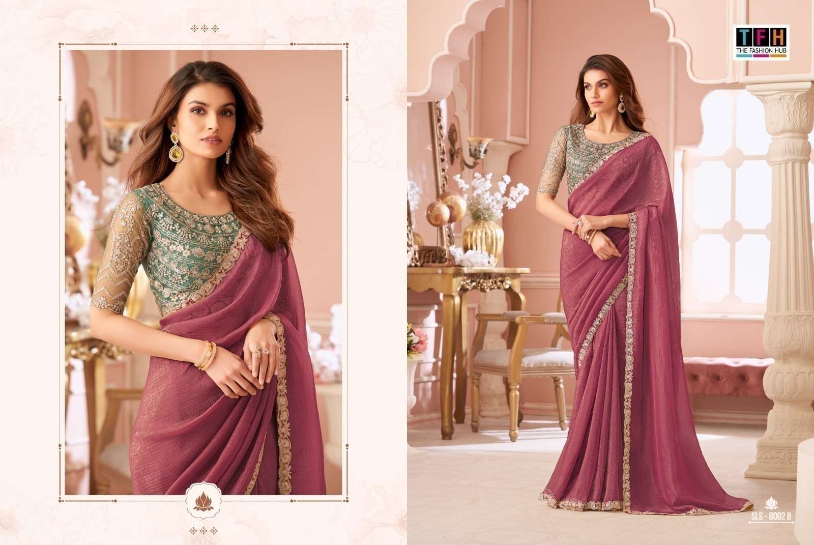 TFH Salsa Style Hits SLS 8002 Colors Party Wear Georgette Saree Collection Surat