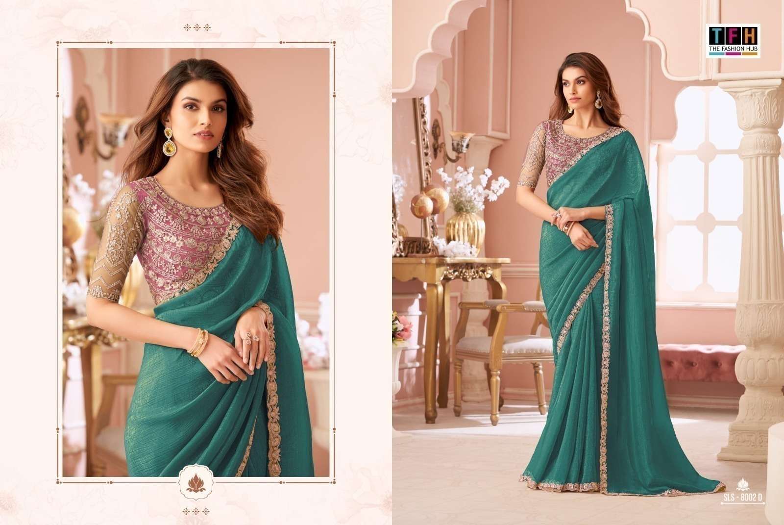 TFH Salsa Style Hits SLS 8002 Colors Party Wear Georgette Saree Collection Surat