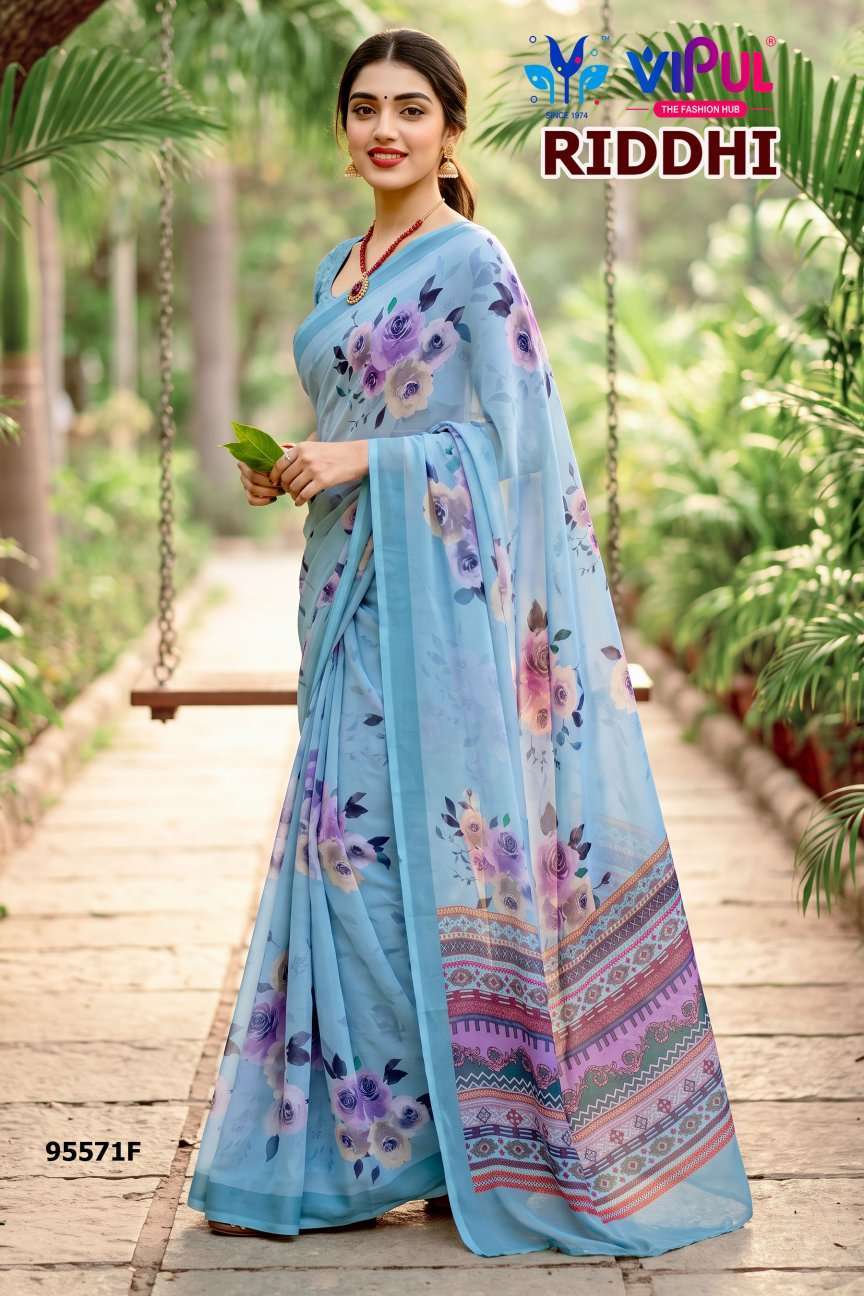 Vipul Saree Riddhi Vol 21 95571 Colors Premium Weightless Saree Collection 