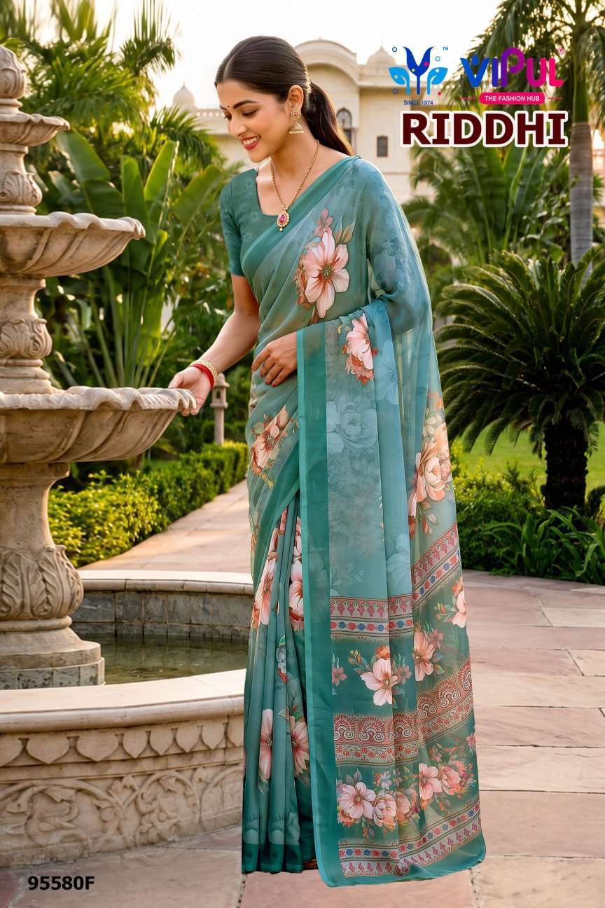 Vipul Saree Riddhi Vol 22 95580 Colors Daily Wear Saree Collection Exporters