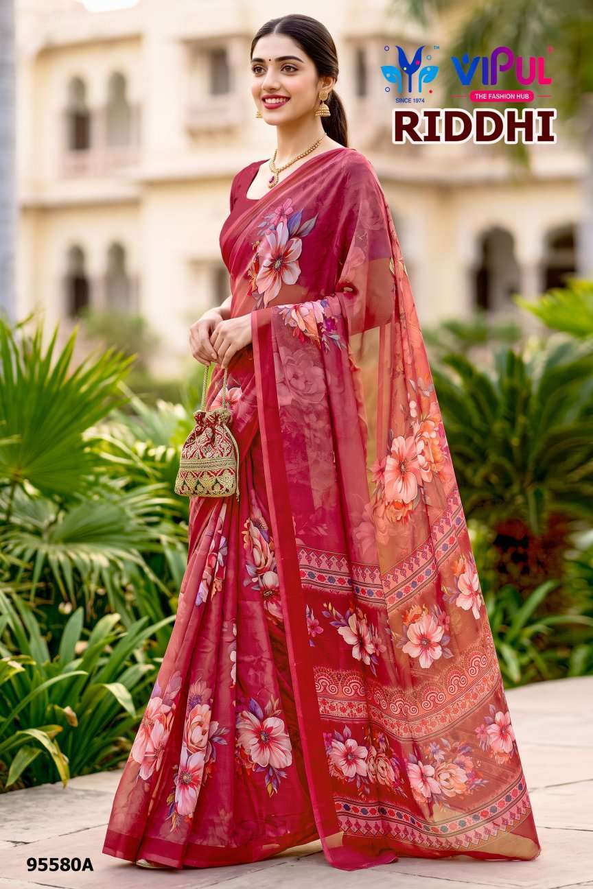 Vipul Saree Riddhi Vol 22 95580 Colors Daily Wear Saree Collection Exporters