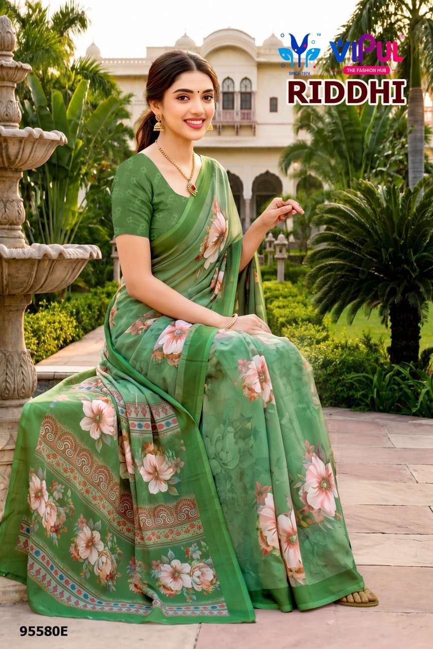 Vipul Saree Riddhi Vol 22 95580 Colors Daily Wear Saree Collection Exporters