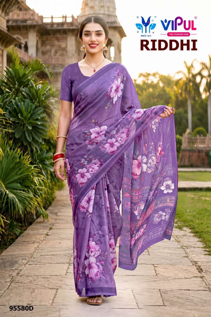 Vipul Saree Riddhi Vol 22 95580 Colors Daily Wear Saree Collection Exporters