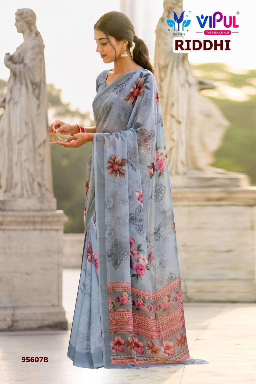 Vipul Saree Riddhi Vol 24 95607 Colors Women Wear Weightless Saree Collection Surat
