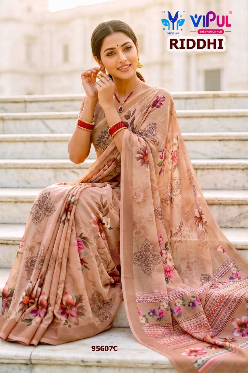 Vipul Saree Riddhi Vol 24 95607 Colors Women Wear Weightless Saree Collection Surat