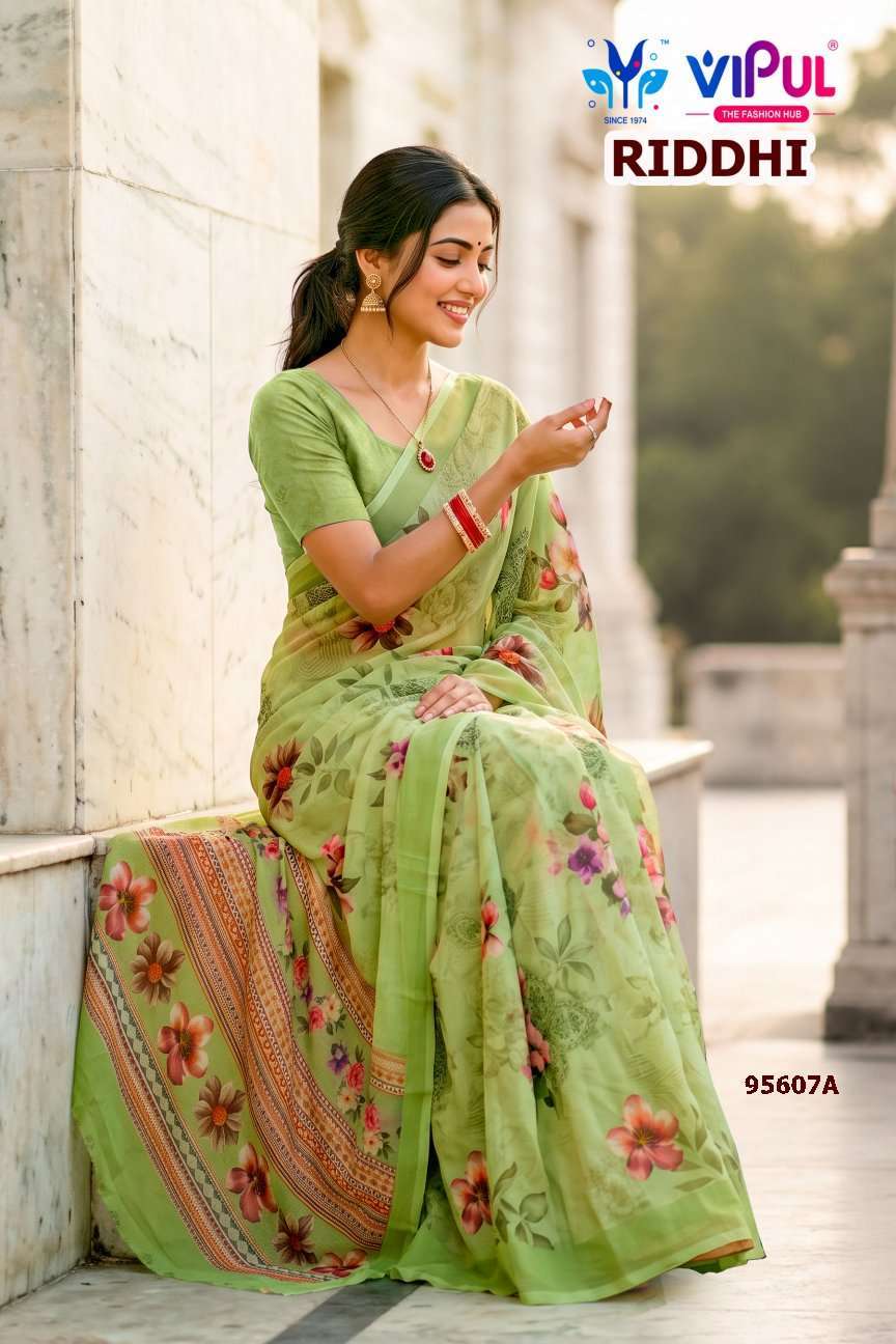 Vipul Saree Riddhi Vol 24 95607 Colors Women Wear Weightless Saree Collection Surat