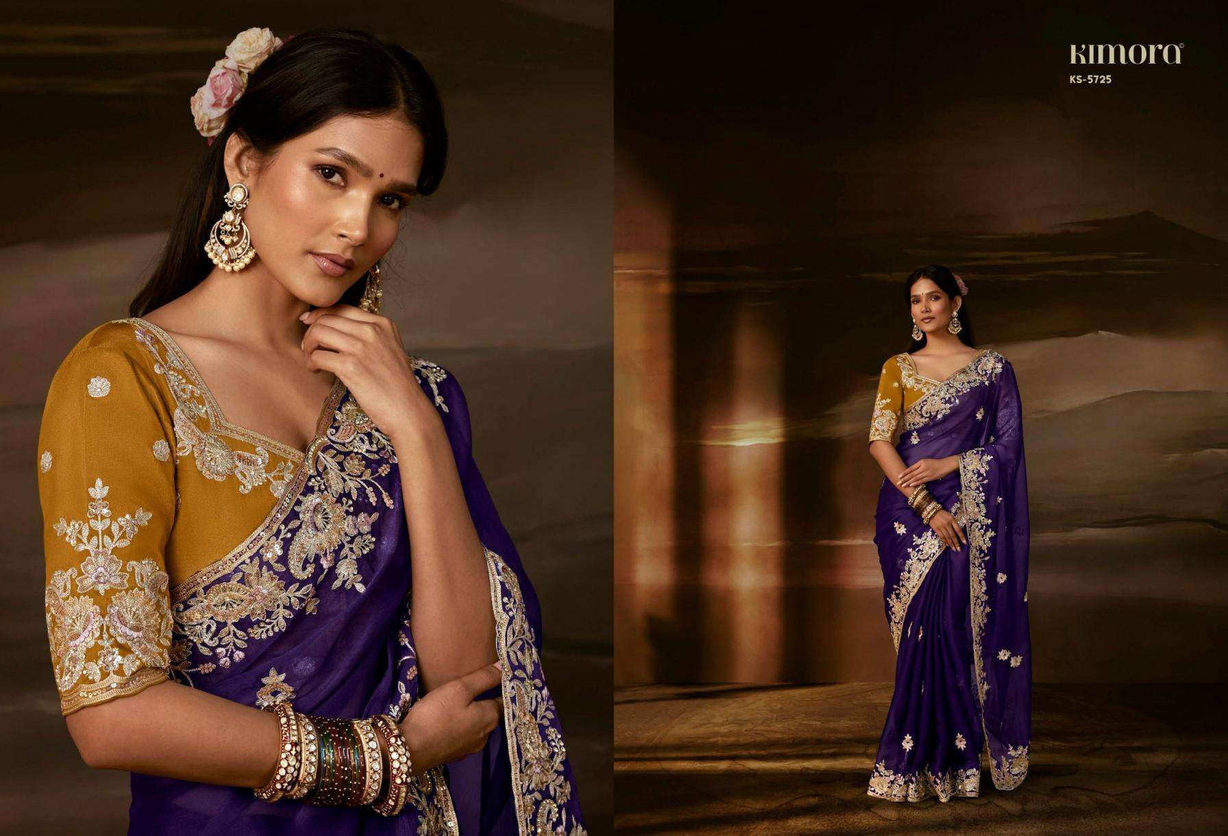 kimora chandrima traditional zari organza exclusive designer sarees catalog collection