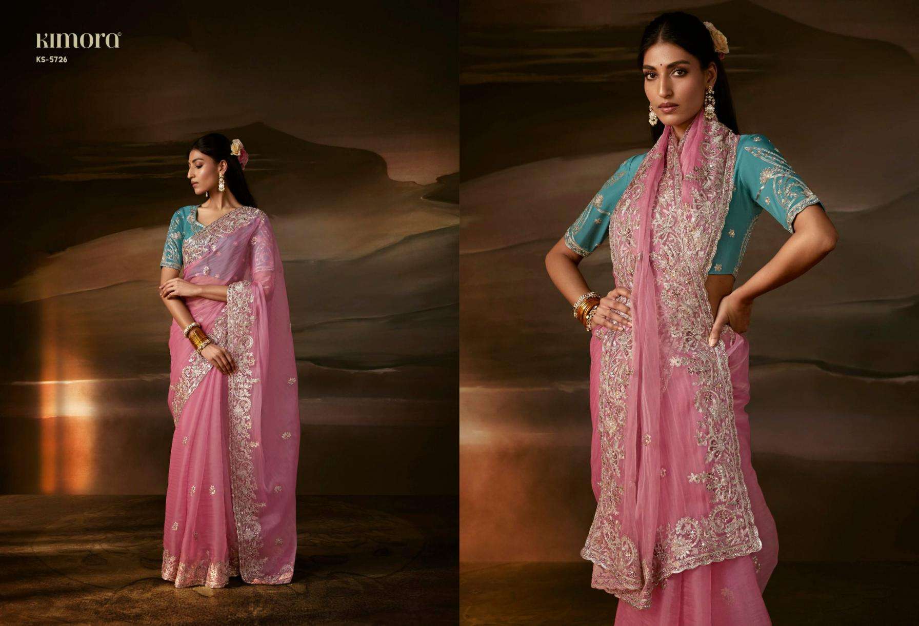 kimora chandrima traditional zari organza exclusive designer sarees catalog collection
