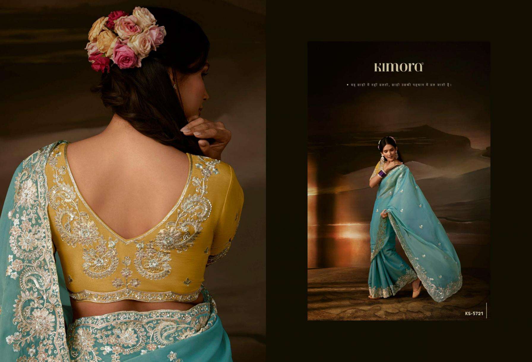 kimora chandrima traditional zari organza exclusive designer sarees catalog collection