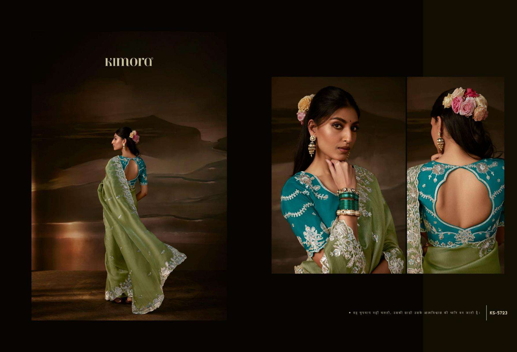 kimora chandrima traditional zari organza exclusive designer sarees catalog collection