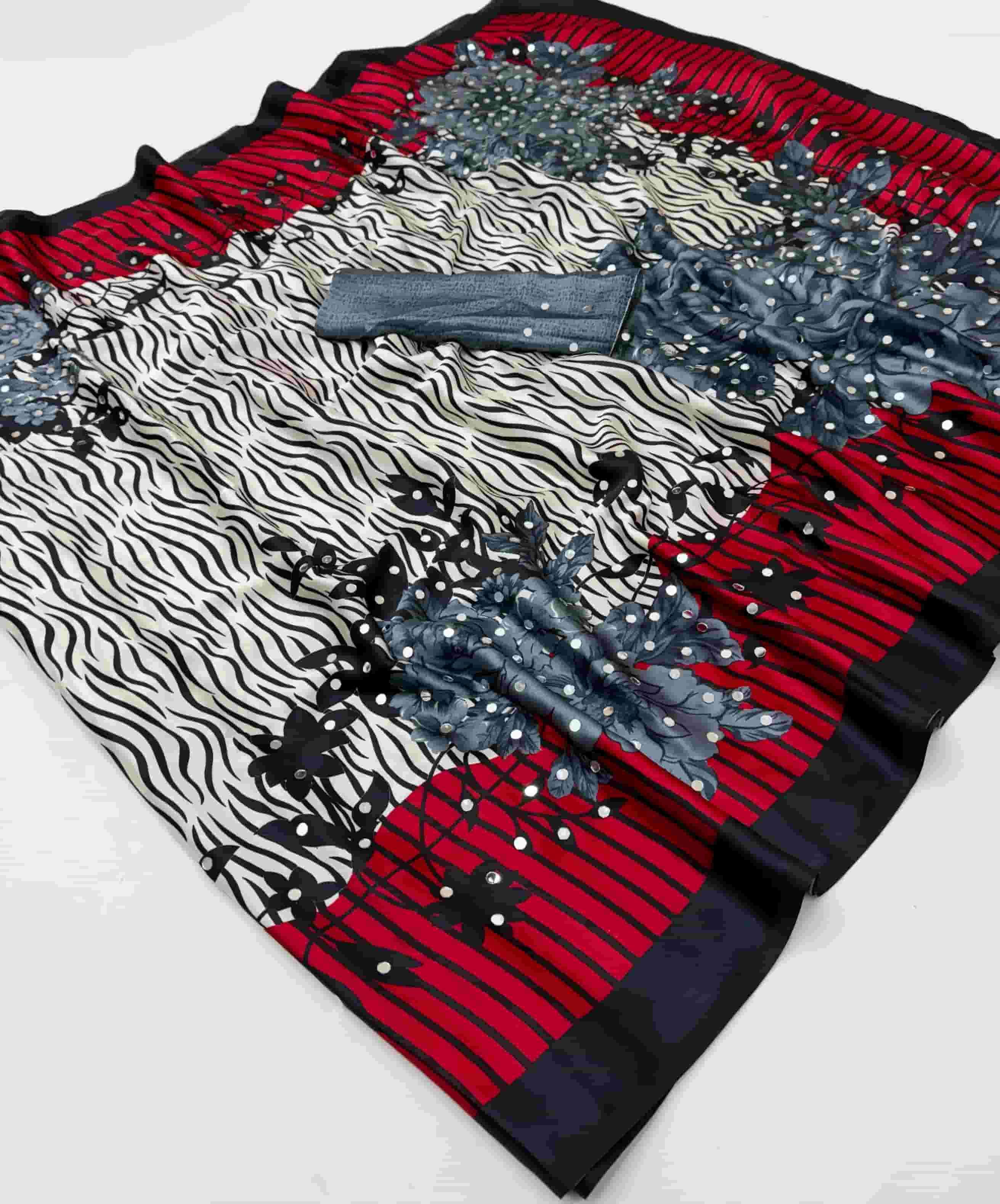 Rajtex Pure Ajrakh Mirror Modal Satin Catalog Supplier Surat