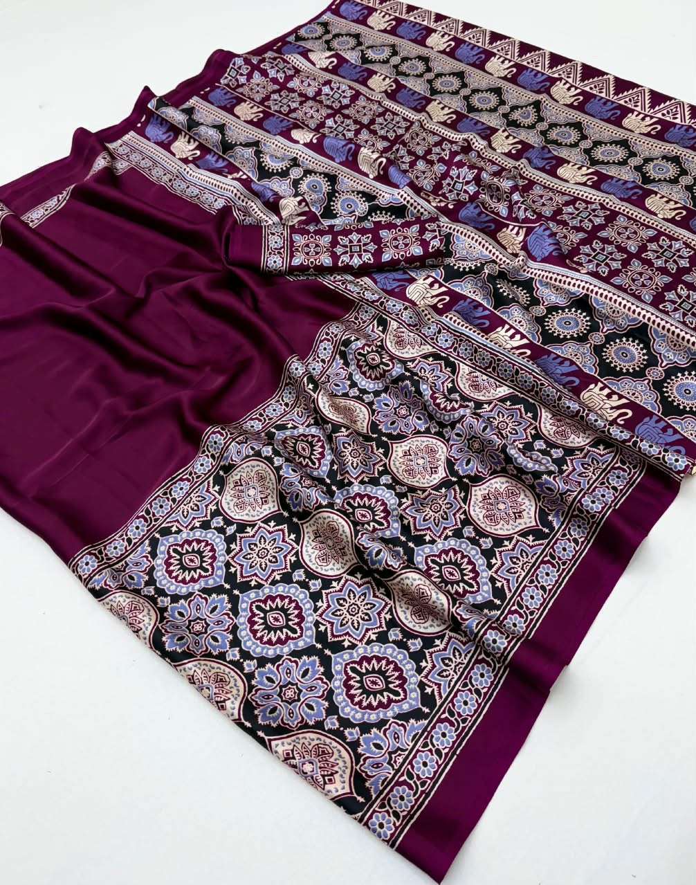 Rajtex Pure Ajrakh Vol 34 Daily Wear Saree Catalog Exporter