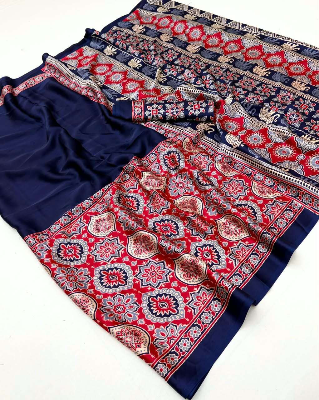 Rajtex Pure Ajrakh Vol 34 Daily Wear Saree Catalog Exporter
