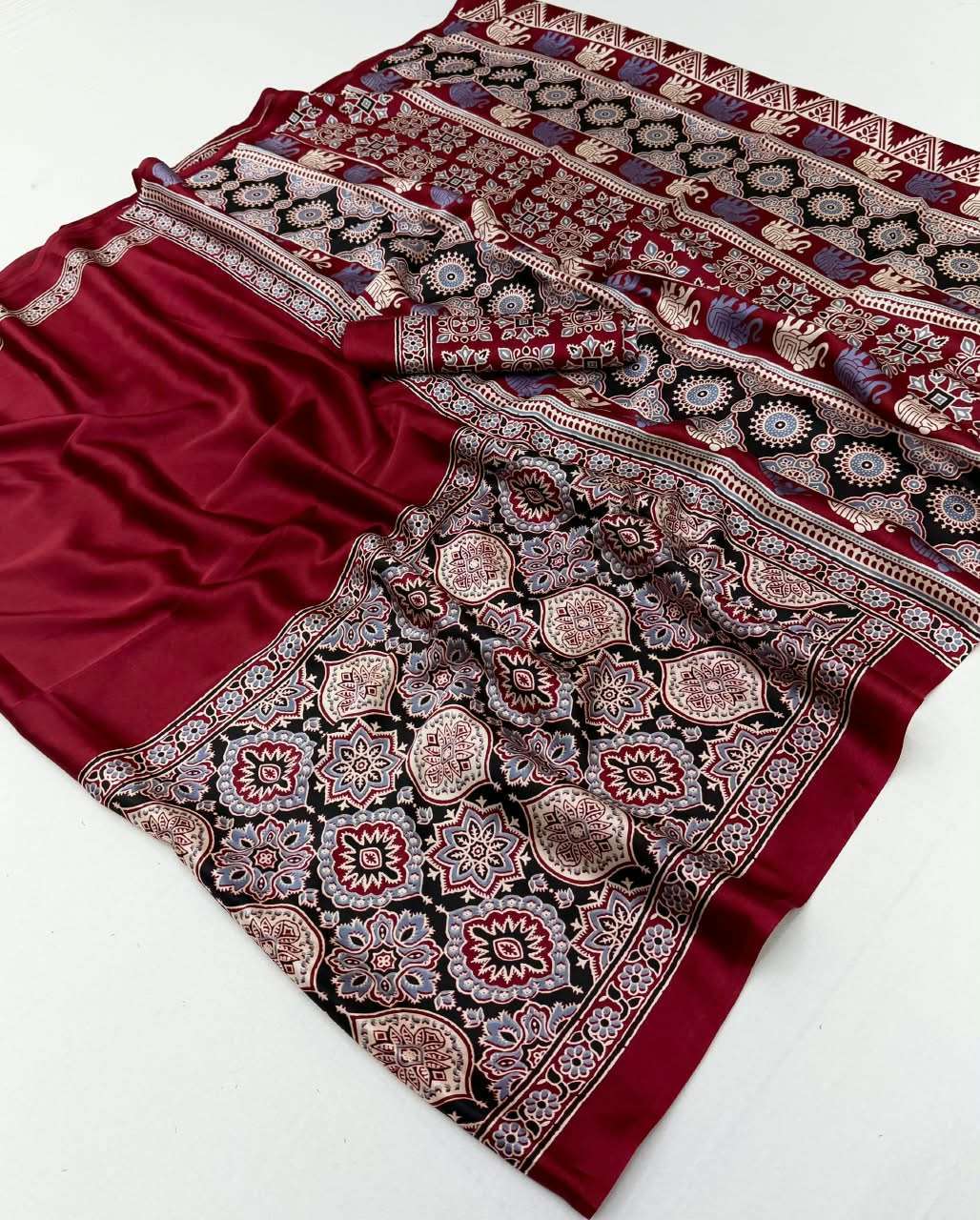 Rajtex Pure Ajrakh Vol 34 Daily Wear Saree Catalog Exporter