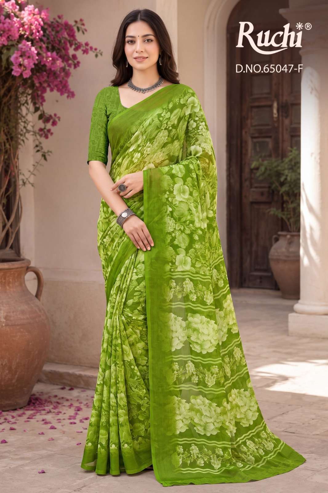 Ruchi Saree Saffron Chiffon Vol 276 Daily Wear Saree Catalog Exporter
