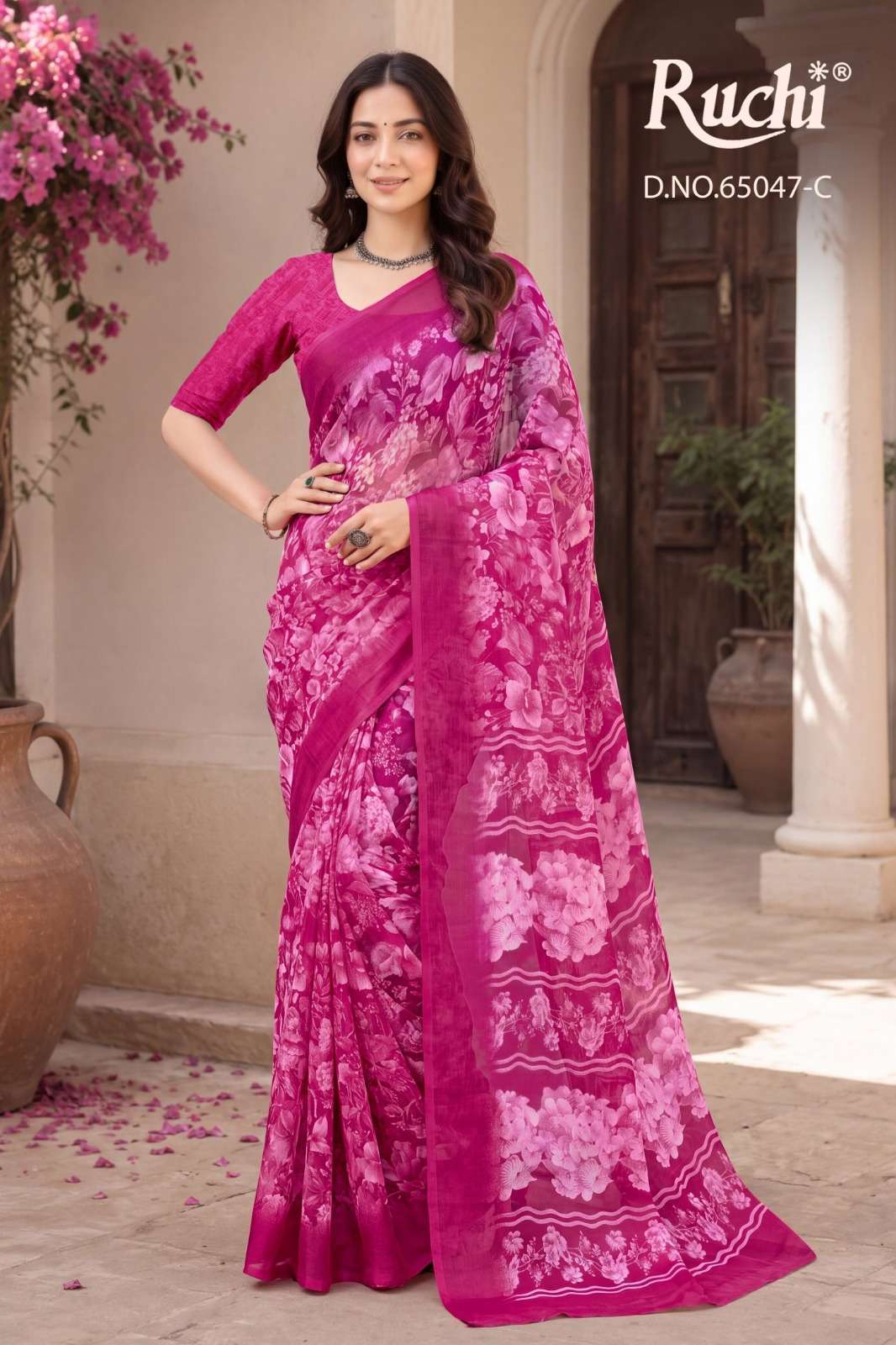 Ruchi Saree Saffron Chiffon Vol 276 Daily Wear Saree Catalog Exporter
