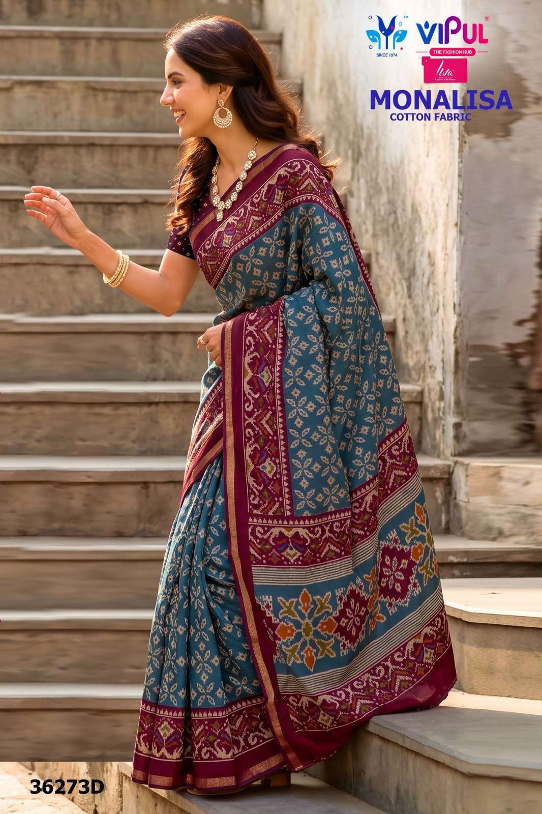 Vipul Saree Monalisa 36273 Colors New Saree Catalog Wholesaler