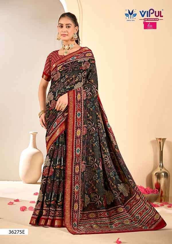 Vipul Saree Monalisa 36275 Colors Premium Cotton Saree Catalog